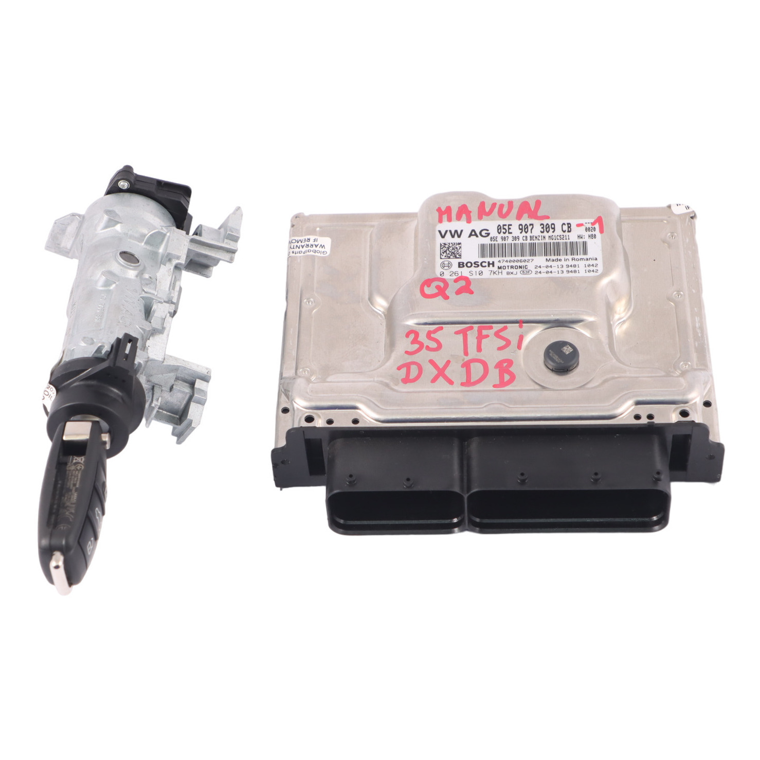 Audi Q2 GA 35 TFSI 1.5 DXDB Motor ECU Kit Zündschlüssel 05E907309CB Manual