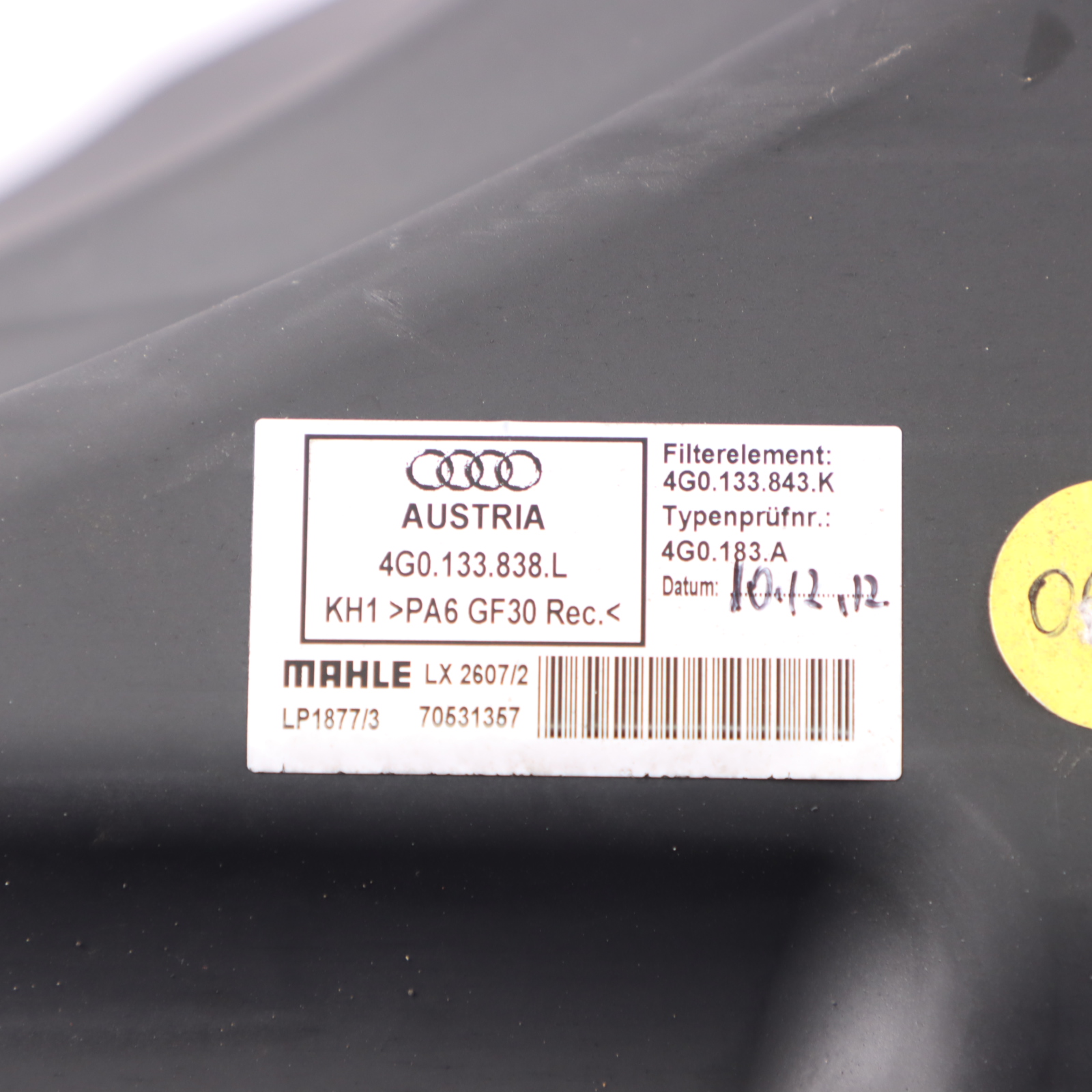 Audi A6 C7 2.0 TDI CGLC Diesel Luftfilterkasten Gehäuse 4G0133838L