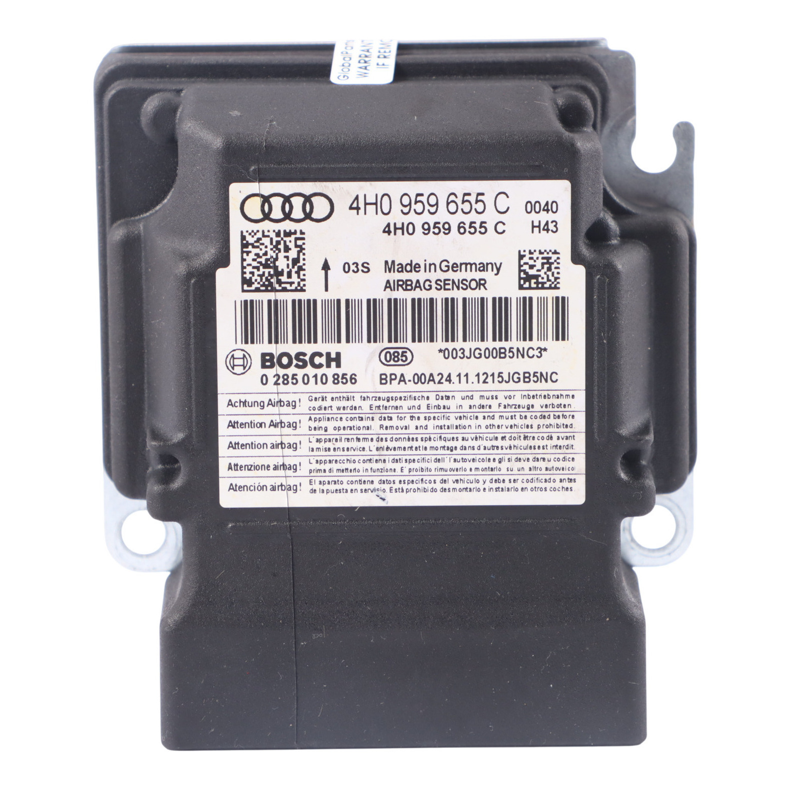 Audi A6 C7 2.0 TDI SRS Air Modul Steuergerät Sensor ECU 4H0959655C