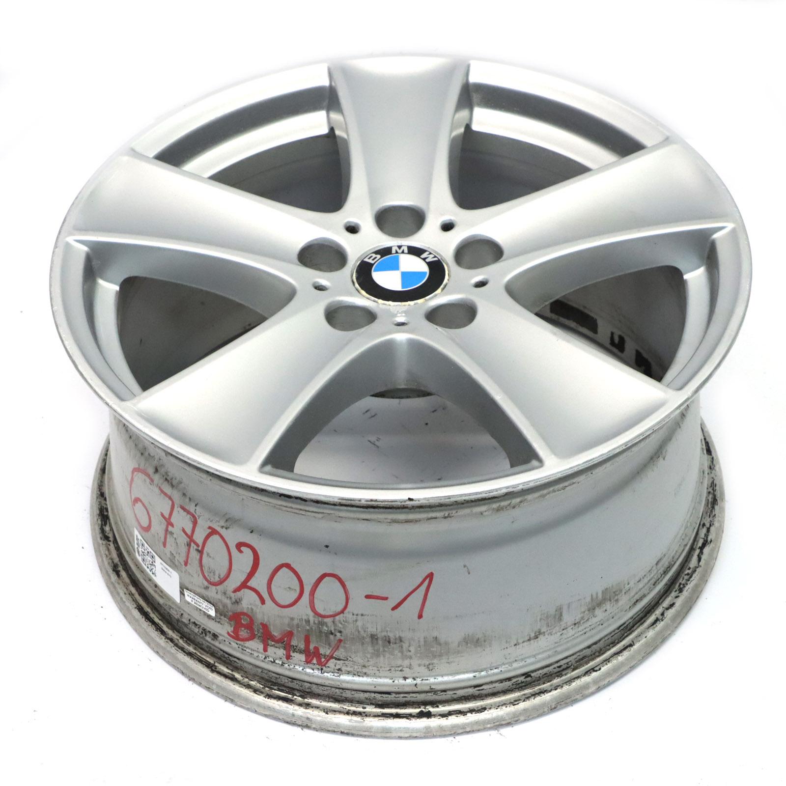 BMW X5 E70 Silberne Leichtmetallfelge 18" ET:46 8.5J Sternspeiche 209 6770200