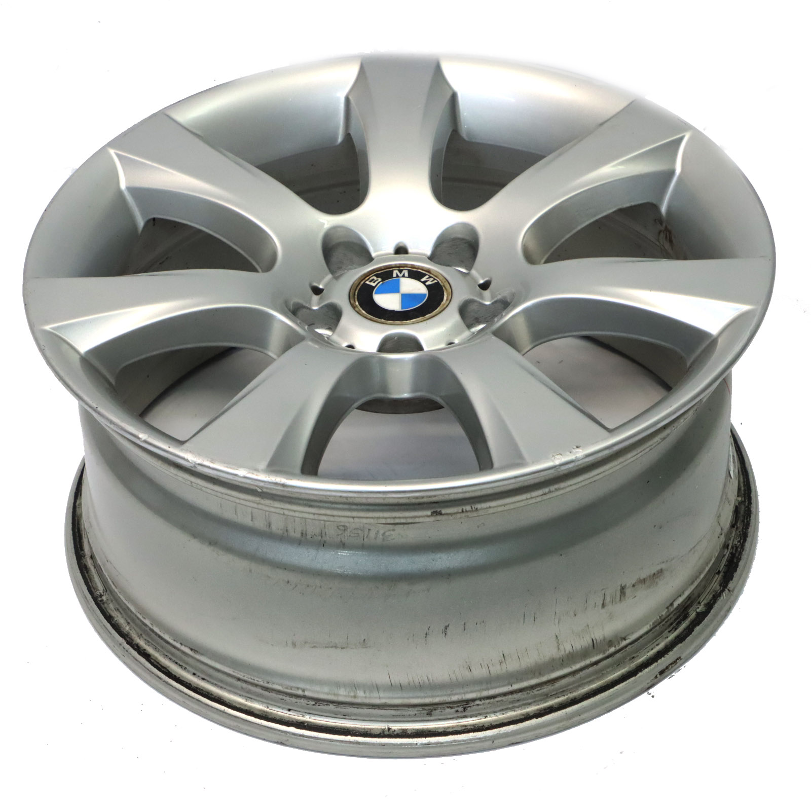 BMW F10 F11 Silberne Leicht Metall Felge Sternspeiche 330 8J 18" ET:30 6790176