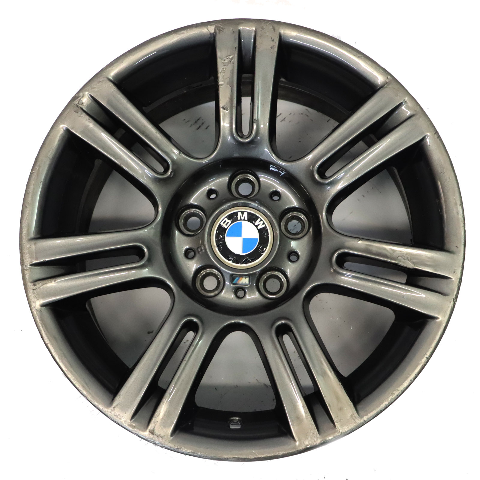 BMW E90 E91 E92 Hinter Rad Grau Felge M Doppelspeiche 194 17" 8,5J ET:37