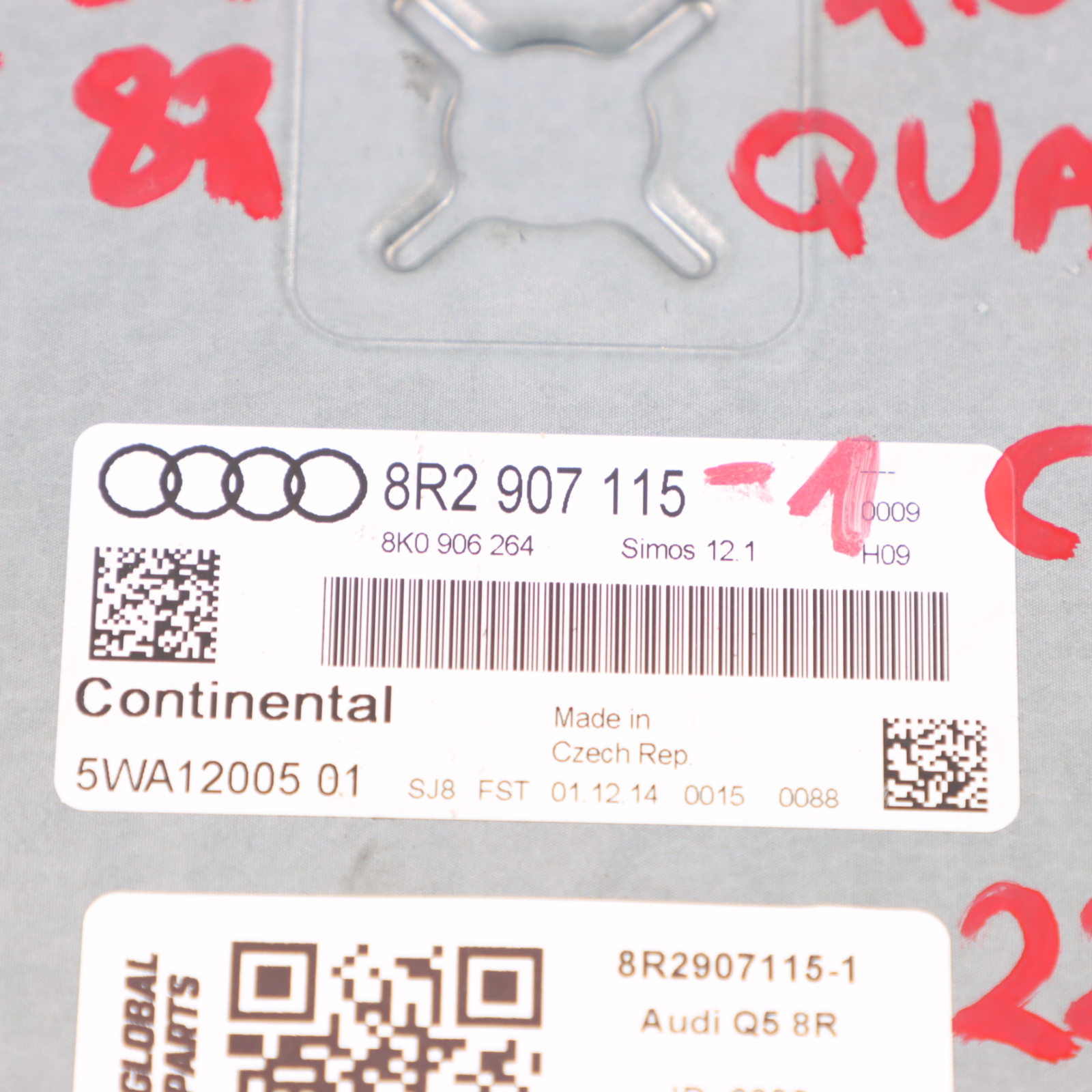 Audi Q5 8R 2.0 TFSI CNCD 224HP Motor Einheit ECU Kit 8R2907115 Schlüssel Zündung