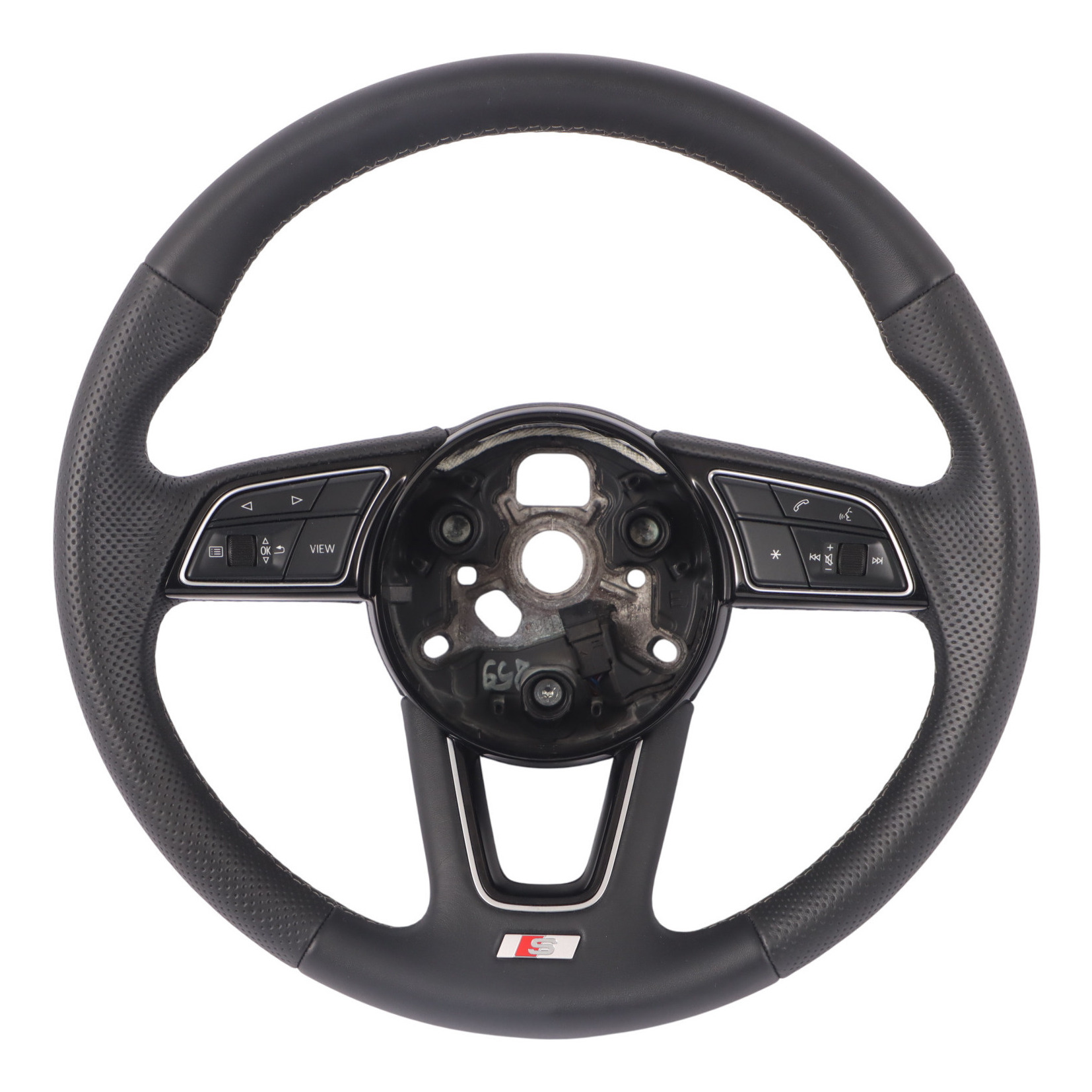 Audi A3 8V Steering Wheel S Line Black Leather White Threads 8W0419689