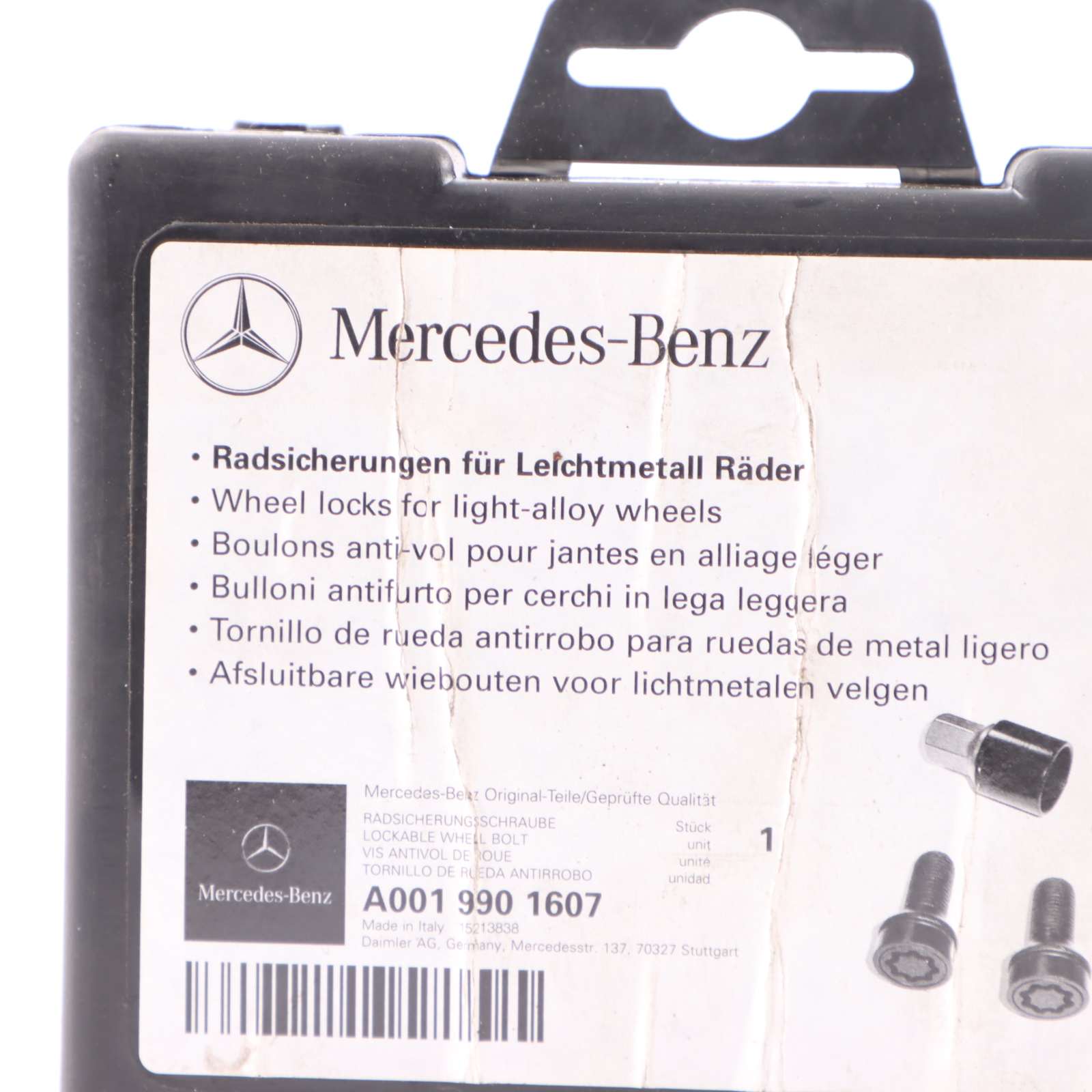 Sicherheitsschrauben Mercedes W176 W204 Radbolzen hinten vorne Satz A0019901607