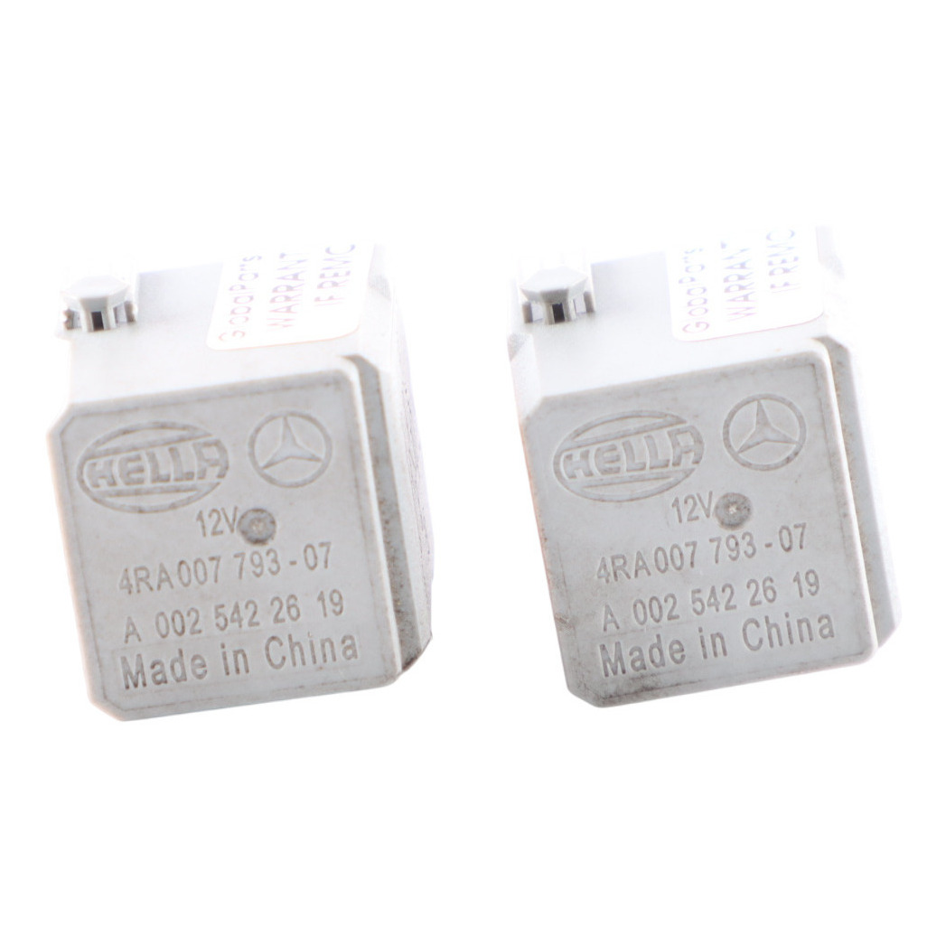 Relais Mercedes W203 W204 W212 W639 W906 4-Pin Grau Hella 12V A0025422619 SET X2