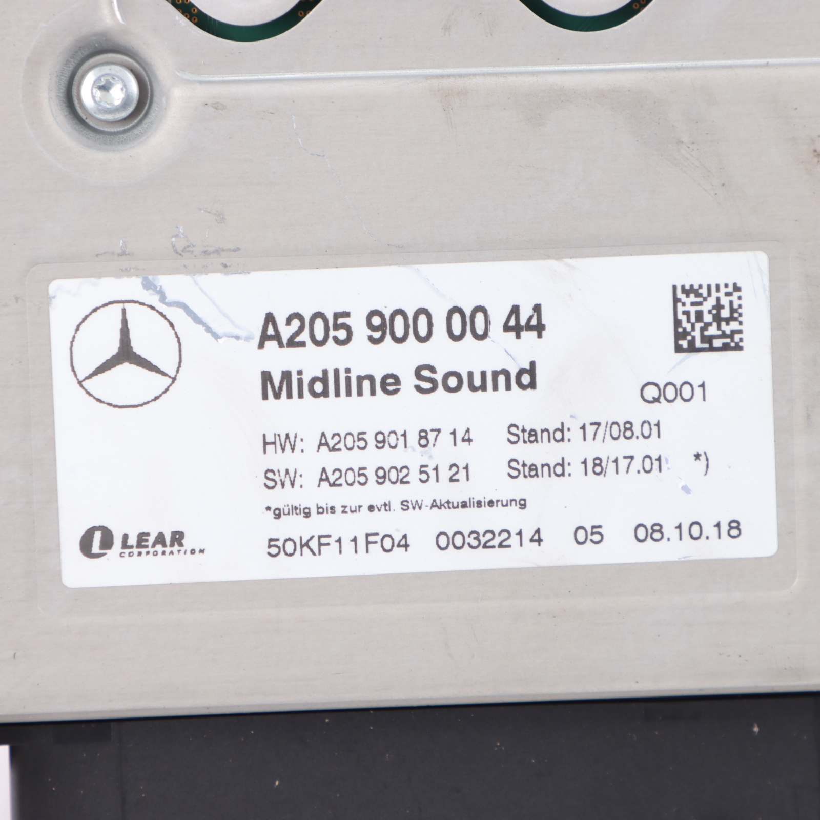 Mercedes C205 Midline Sound Audio-Verstärkereinheit A2059000044