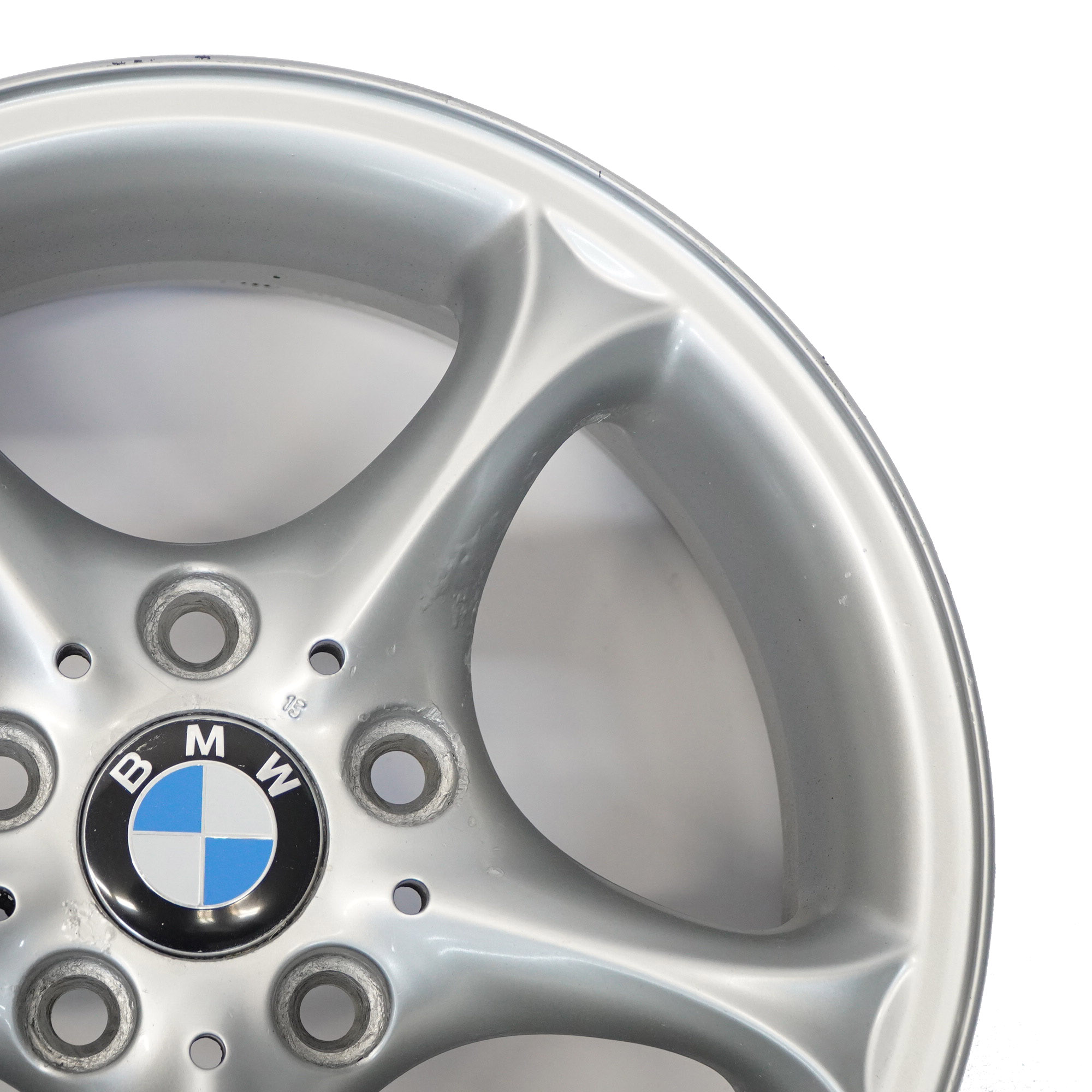 BMW Z4 E85 Silberne Leichtmetallfelge Alufelge 16" 7J ET:47 Sternspeiche 6758187