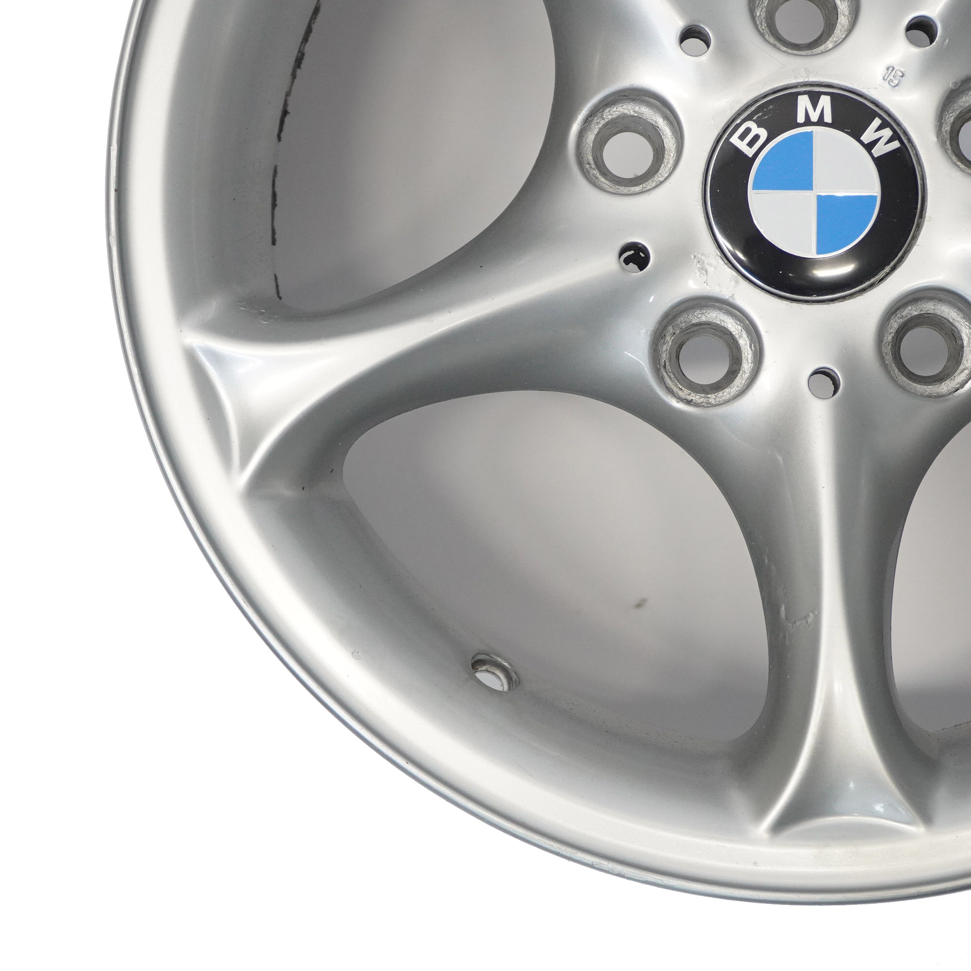 BMW Z4 E85 Silberne Leichtmetallfelge Alufelge 16" 7J ET:47 Sternspeiche 6758187