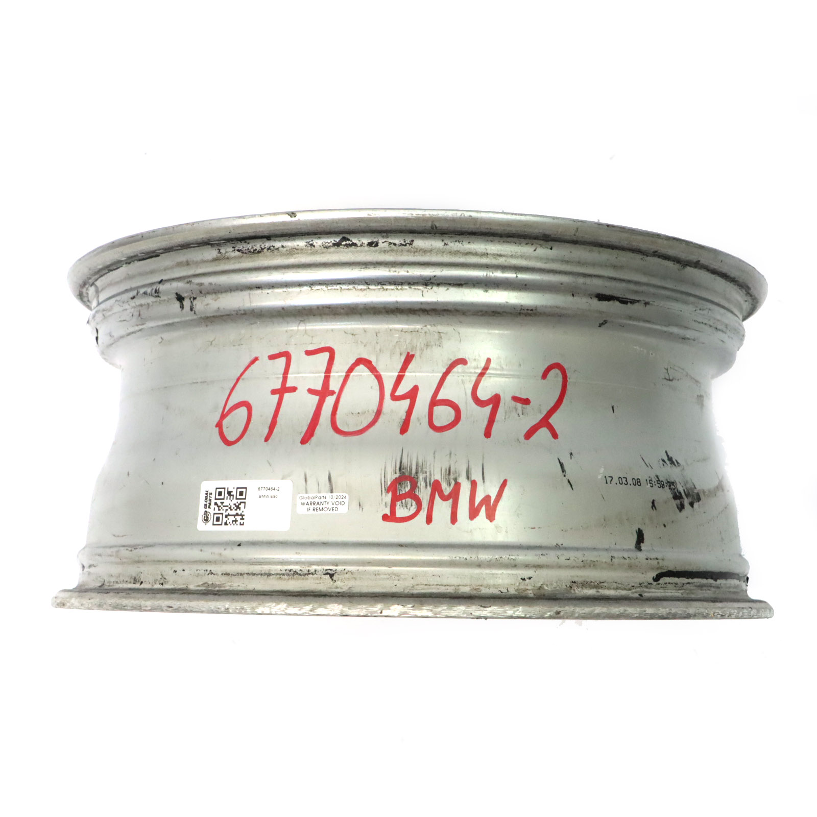 Silberne Leichtmetallfelge BMW E90 E91 E92 E93 vorne 216 18" 8J ET34 6770464