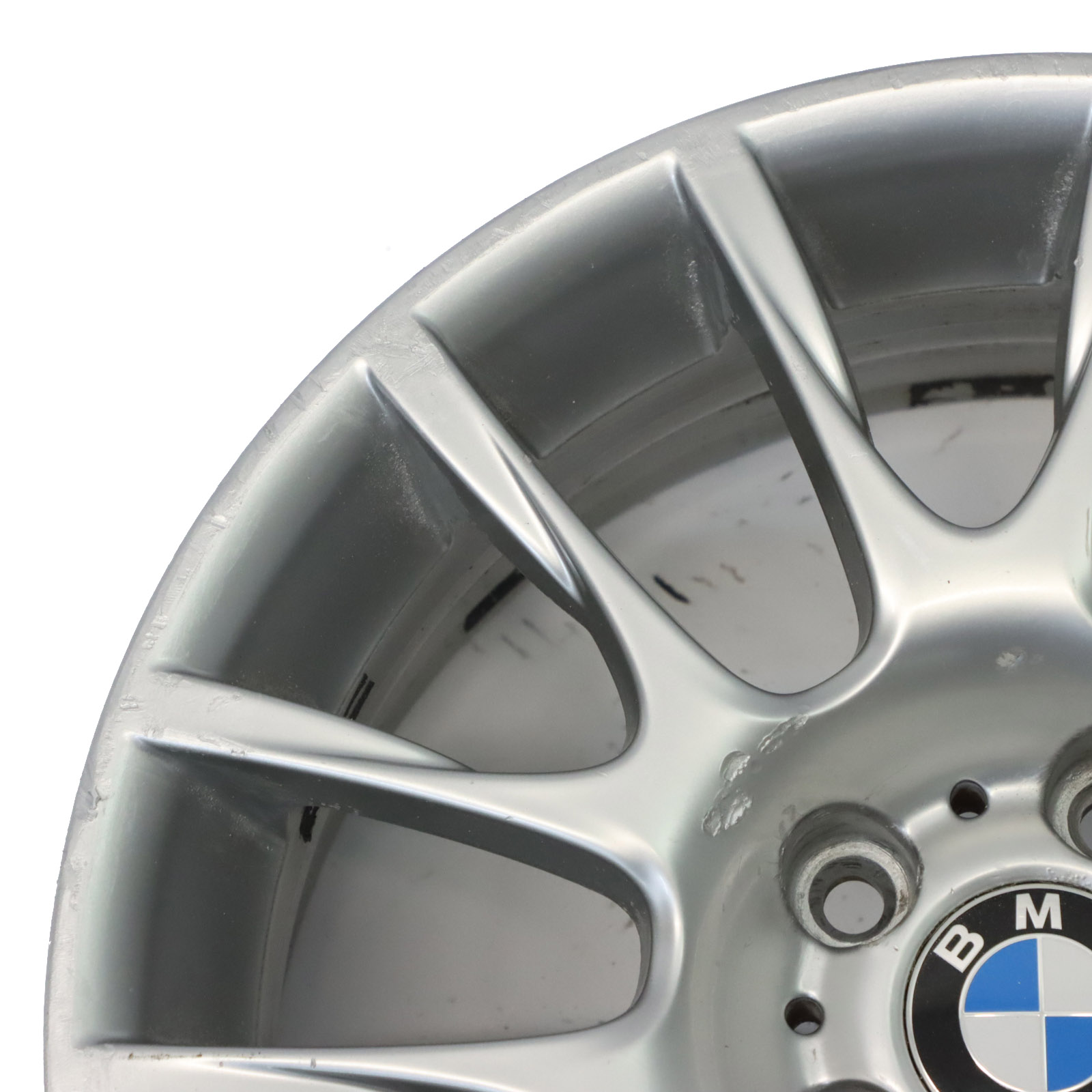 Silberne Leichtmetallfelge BMW E90 E91 E92 E93 vorne 216 18" 8J ET34 6770464