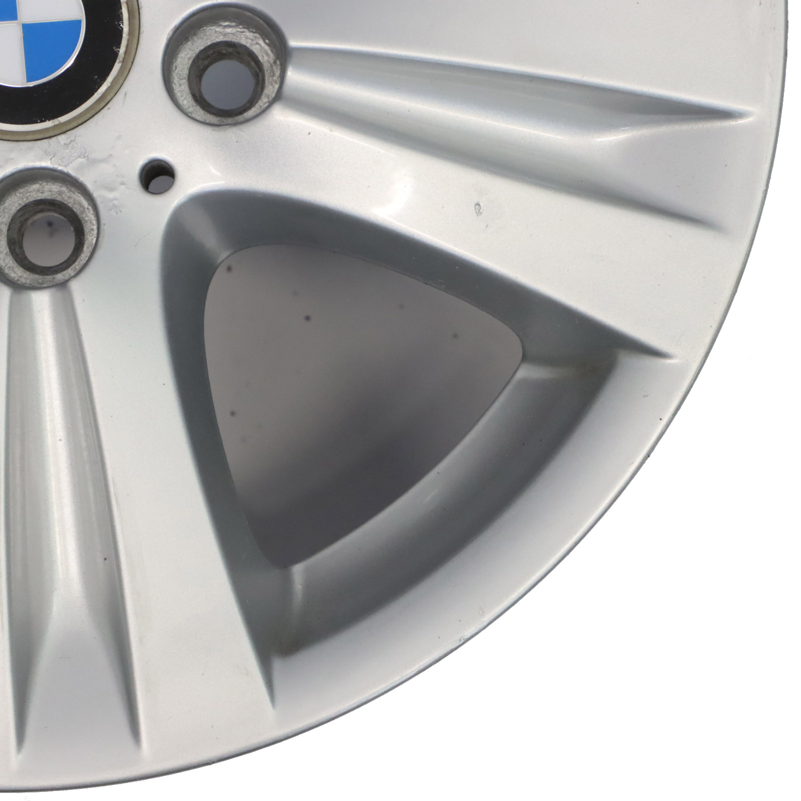 BMW E81 E87 E88 Silberne Leicht metall felge 16" 7J ET:44 Doppel speiche 6779696