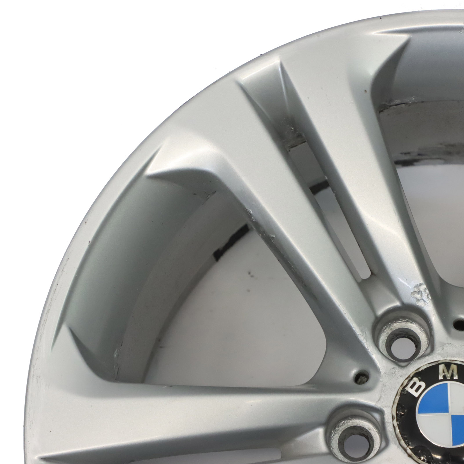 BMW F30 F31 Silberne Leichtmetallfelge 19" 8,5J Doppelspeiche 401 ET:47 6796257