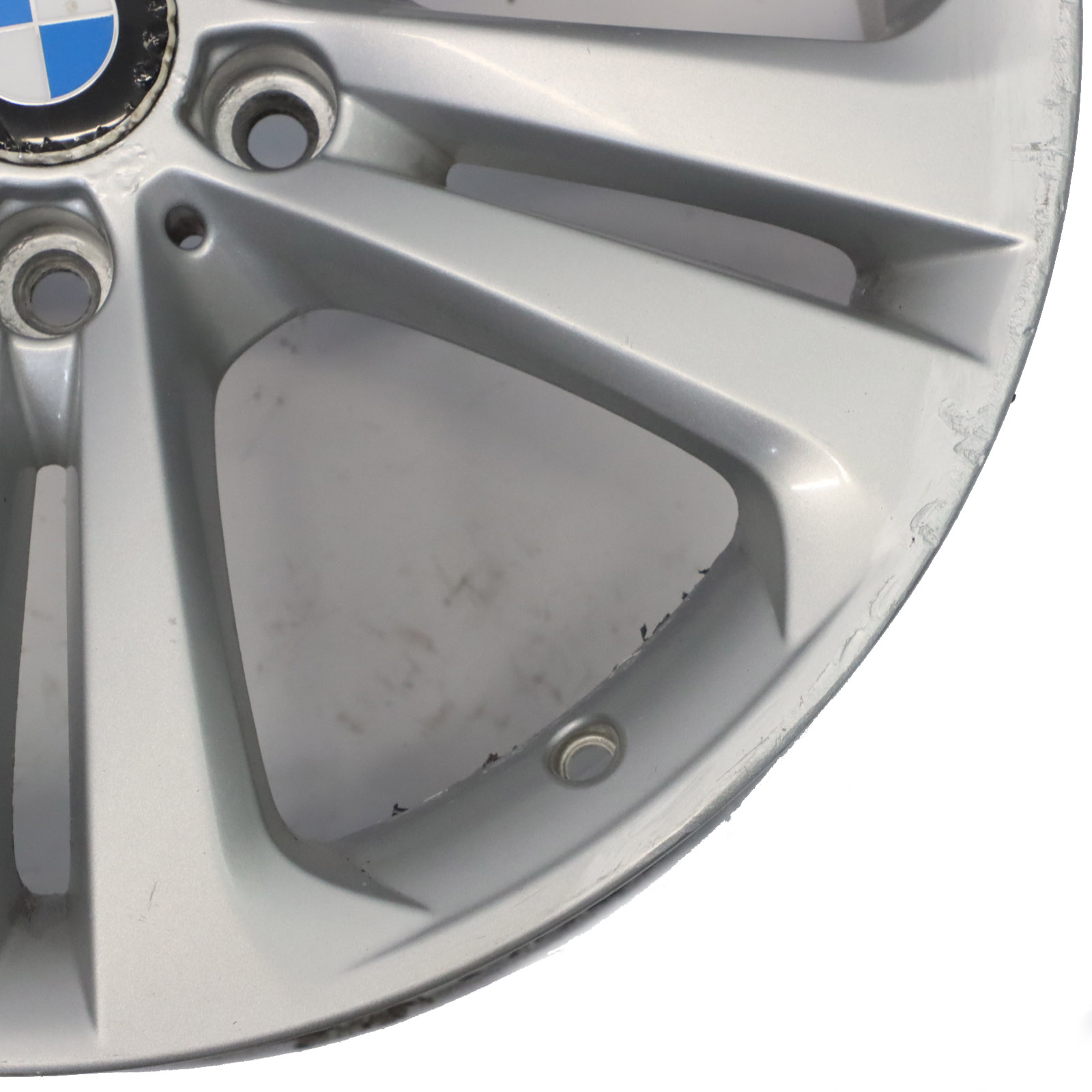 BMW F30 F31 Silberne Leichtmetallfelge 19" 8,5J Doppelspeiche 401 ET:47 6796257