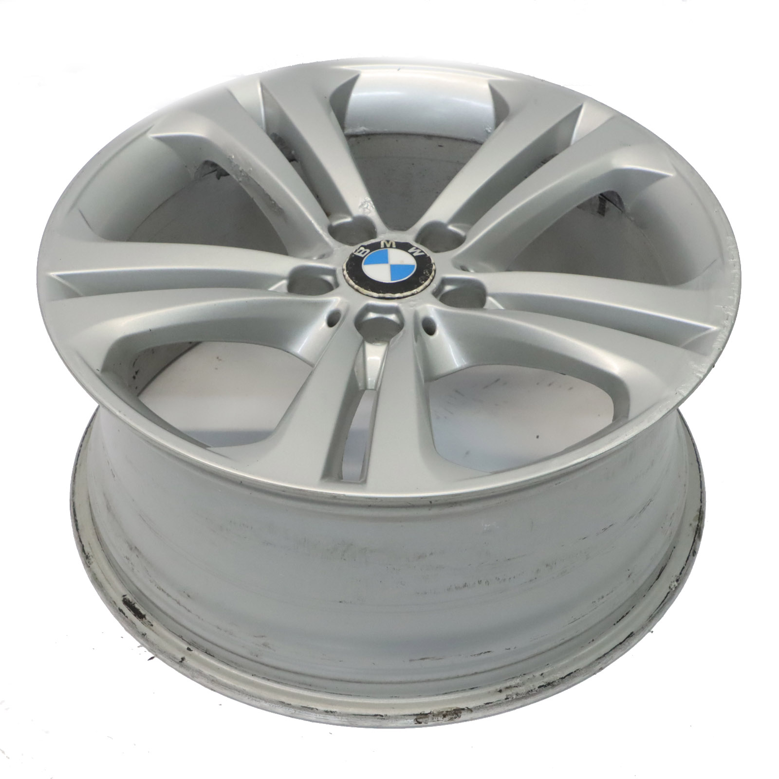 BMW F30 F31 Silberne Leichtmetallfelge 19" 8,5J Doppelspeiche 401 ET:47 6796257