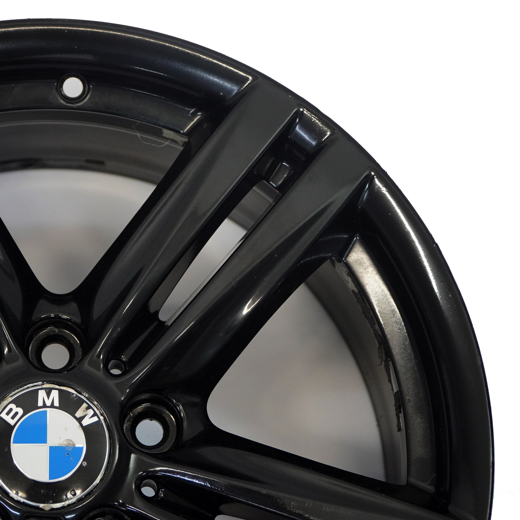 BMW F20 F21 Hinten Schwarz Alufelge 18" ET:52 8J 7845853 M Sternspeiche 386