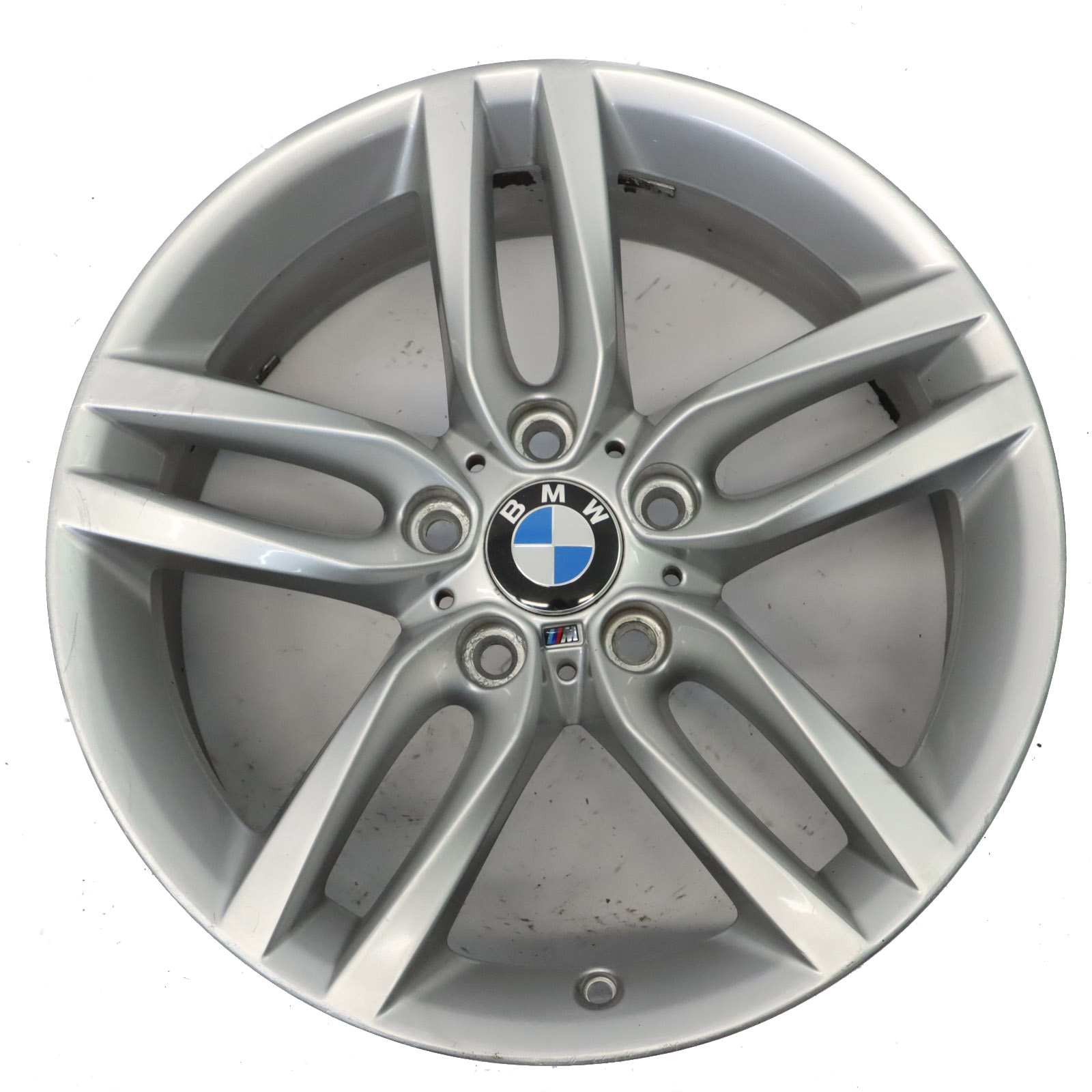 BMW F20 F21 Silberne Leichtmetall felge 18" 7,5J ET:45 M Doppelspeiche 7846784