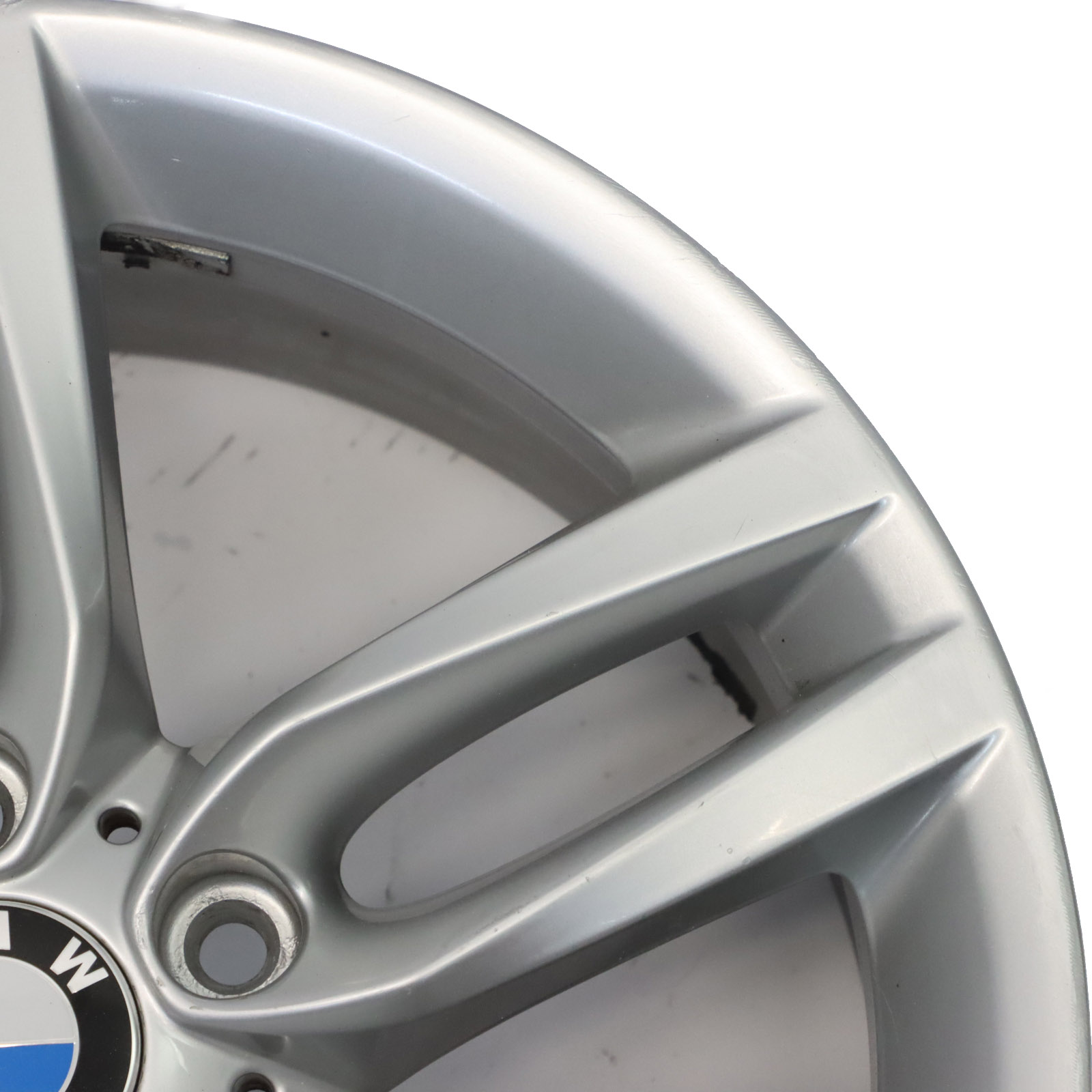 BMW F20 F21 Silberne Leichtmetall felge 18" 7,5J ET:45 M Doppelspeiche 7846784