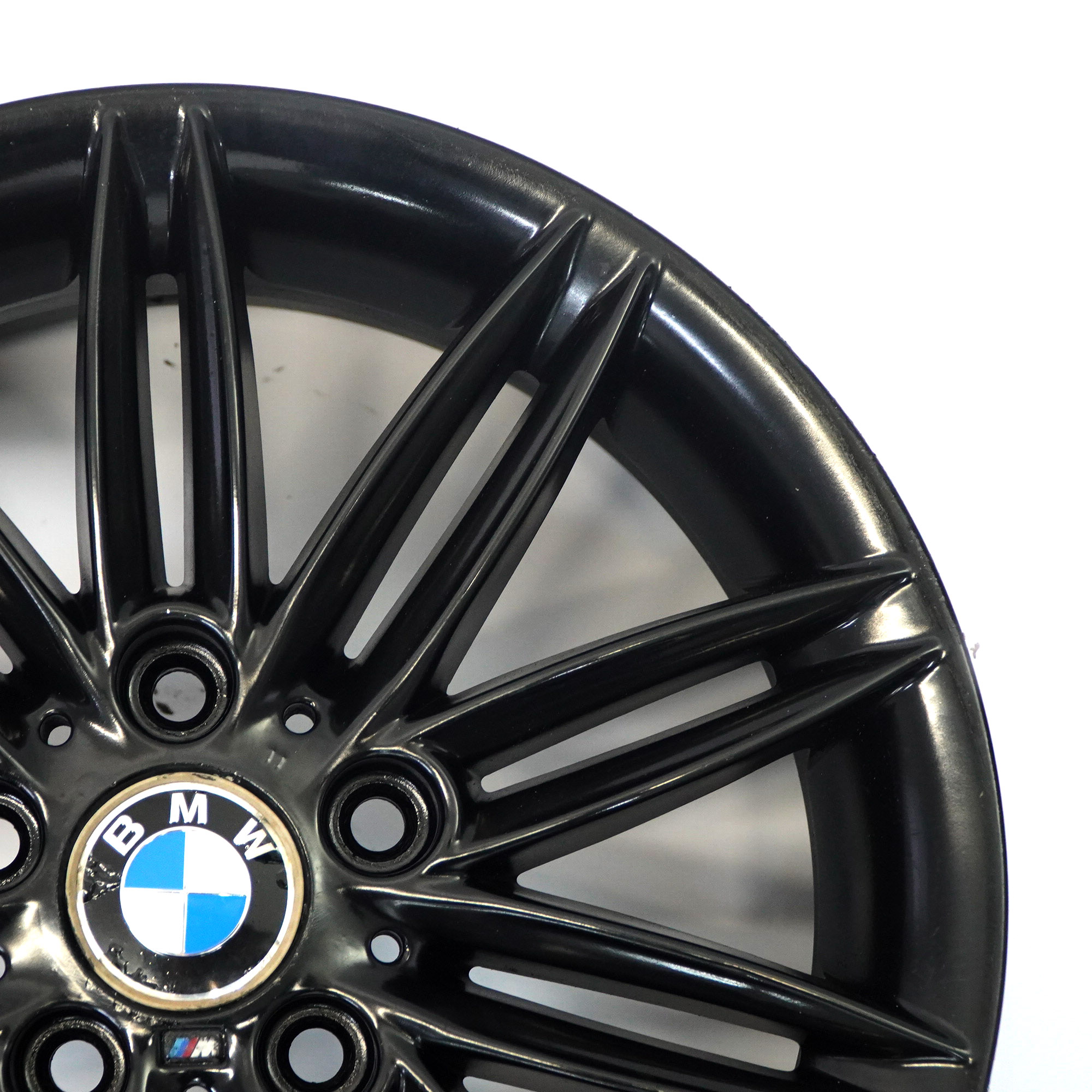 BMW E81 E82 E87 E88 Schwarz Alufelge 17" 7J ET:47 M Doppelspeiche 207