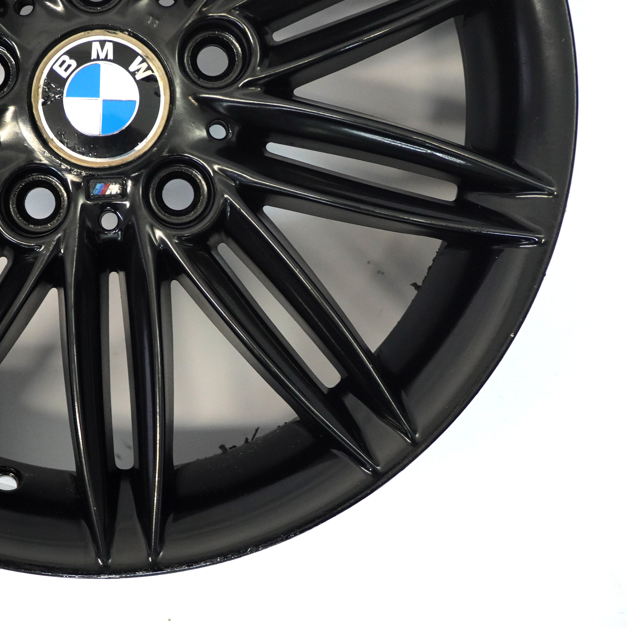 BMW E81 E82 E87 E88 Schwarz Alufelge 17" 7J ET:47 M Doppelspeiche 207