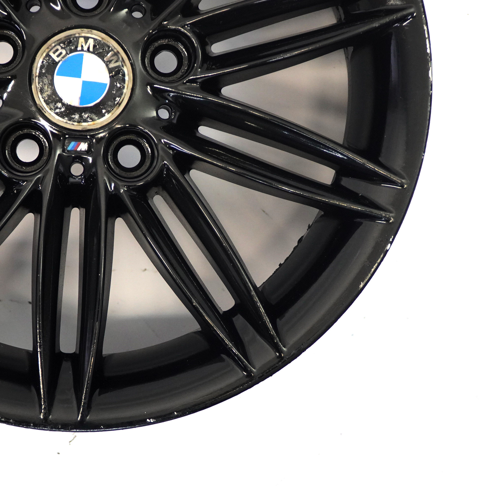 BMW E81 E82 E87 E88 Rear Black Wheel Alloy Rim 17" 7,5J ET:47 M Double Spoke 207