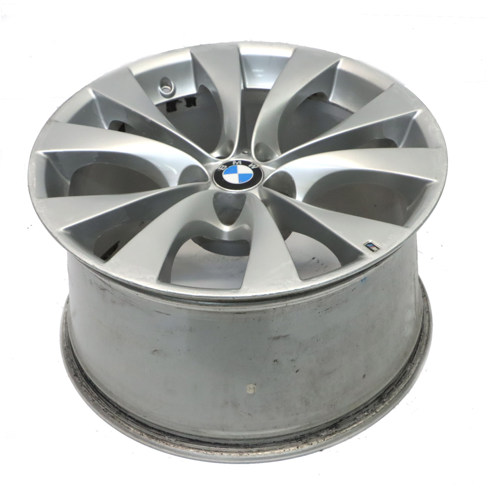 BMW X5 E70 Silberne Hinterrad Felge 20" M V-Speiche 227 ET:35 11J 8037350