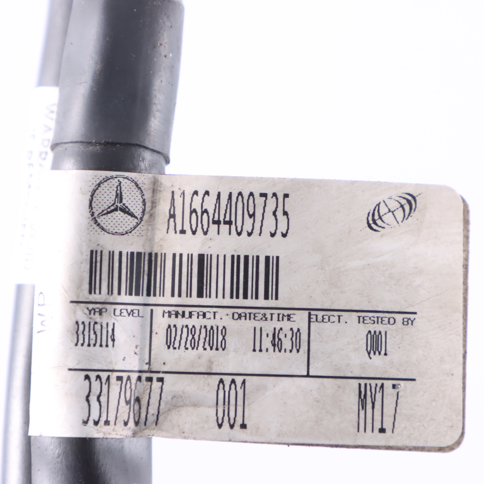 Mercedes ML W166 Batterie Kabel Lichtmaschine Anlasser Verkabelung A1664409735