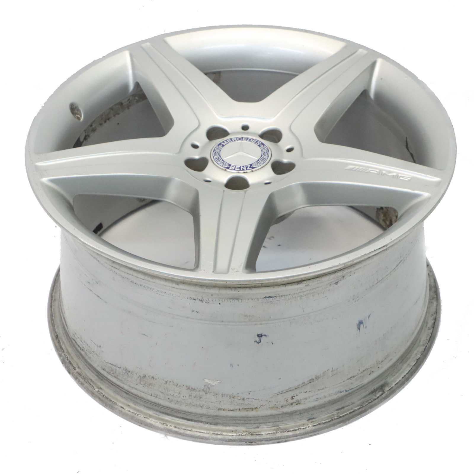 Mercedes W221 AMG Felge Hinten Silber 19" 9.5J ET:43 5-Speichen A2214016102