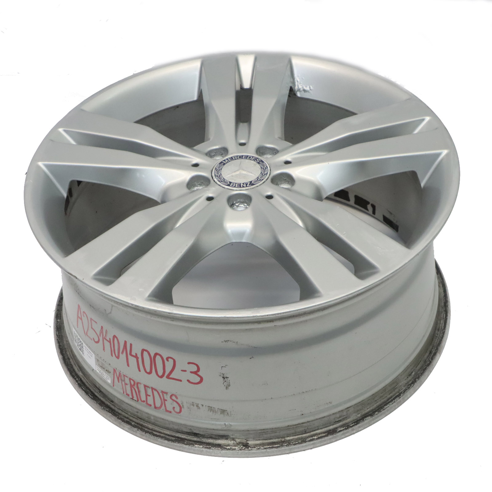 Mercedes W251 Silver Wheel Alloy Rim 20" 5 Double Spoke ET:60 8,5J A2514014002