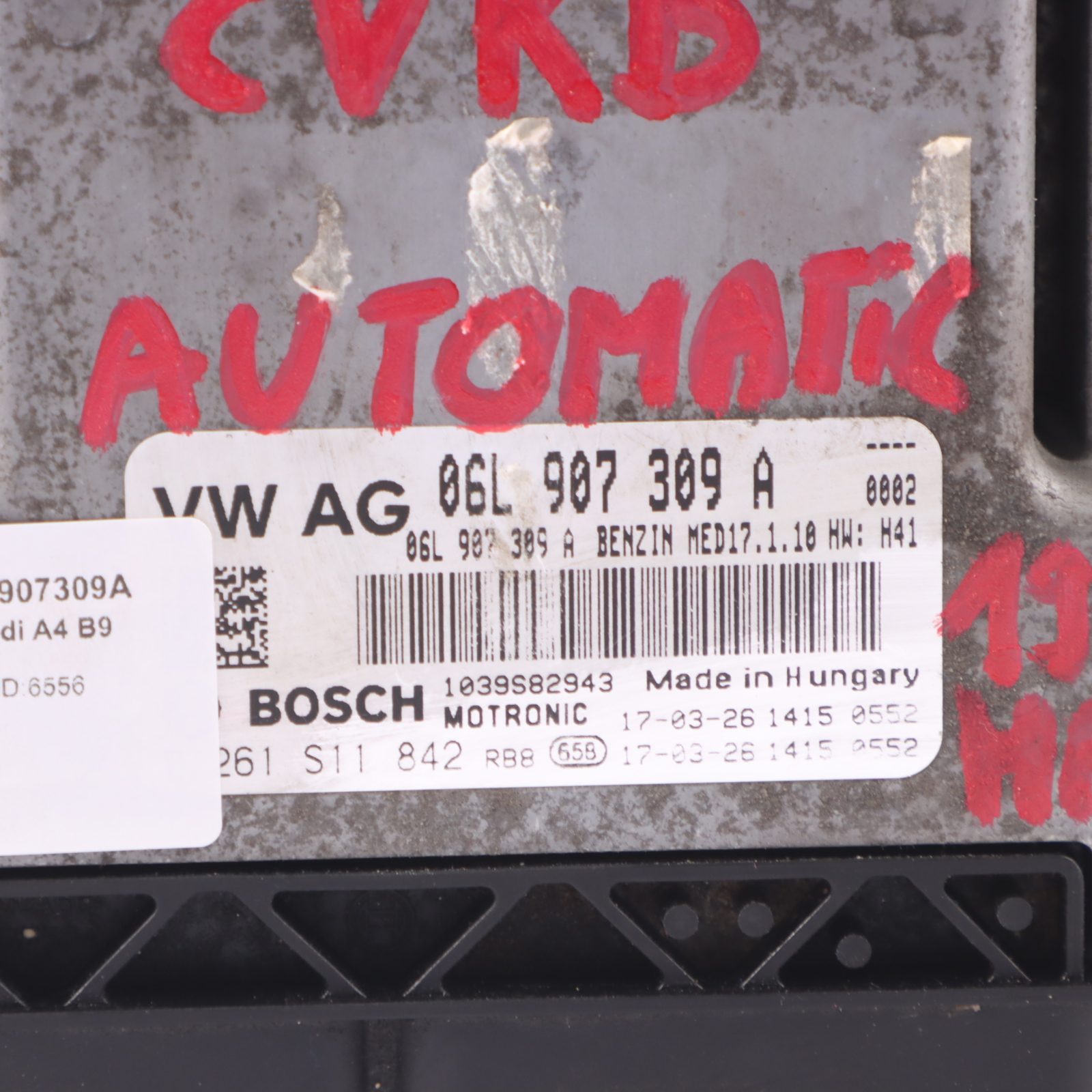 Audi A4 B9 2.0 TFSI CVKB 190HP Motorsteuergerät ECU 06L907309A Automatik