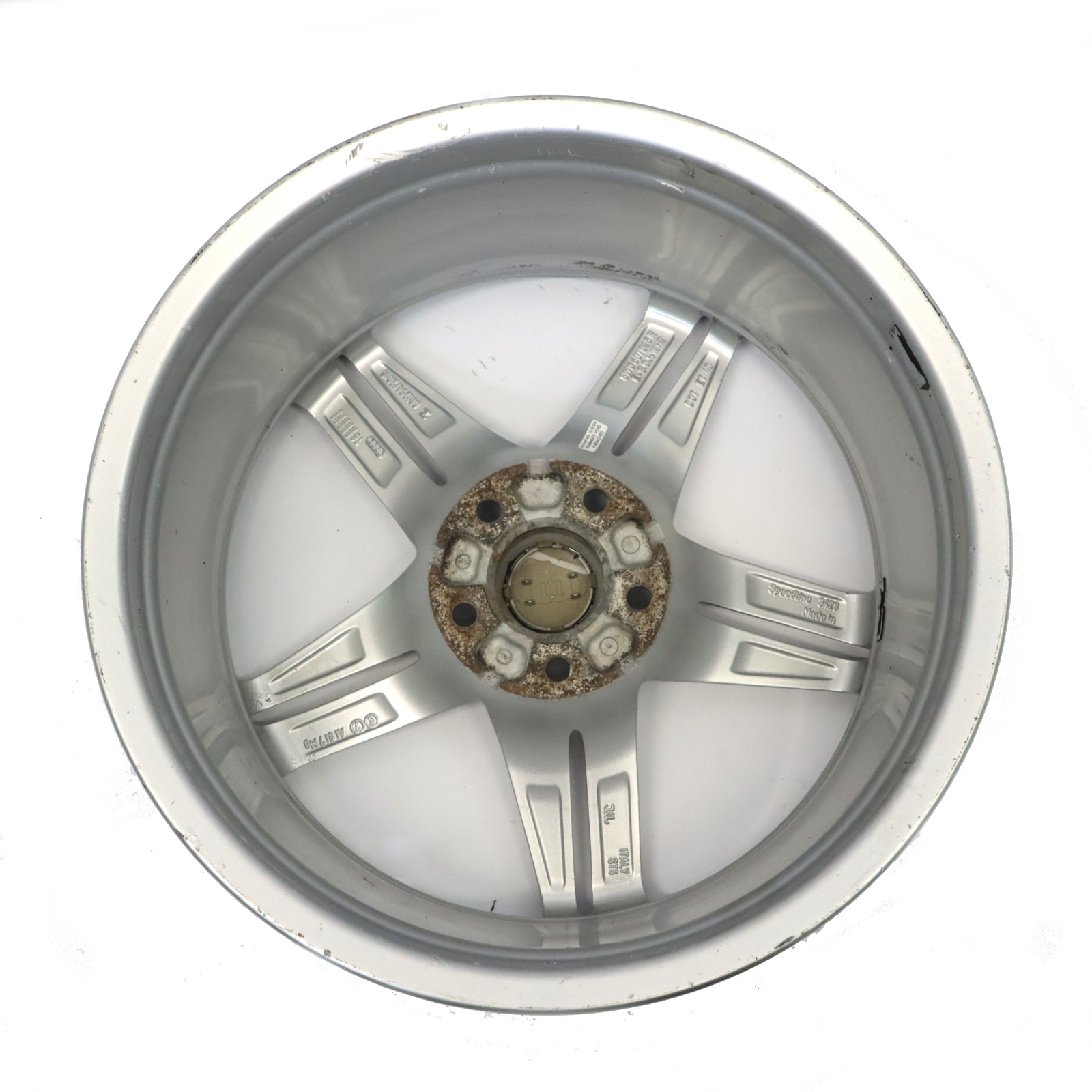 Audi A4 B9 Silberne Leichtmetallfelge 18" 8J ET:40 Doppelsternspeiche 8W0601025R