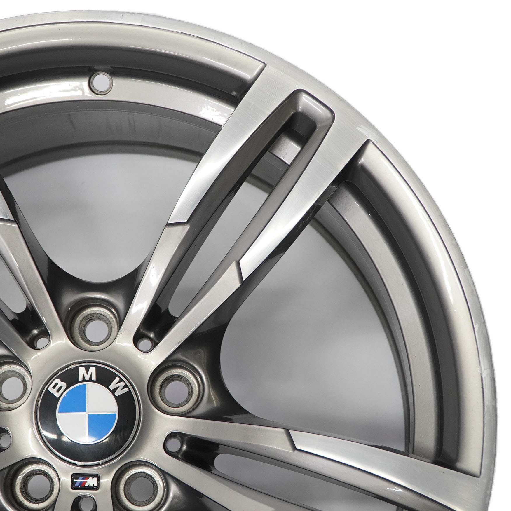 BMW F80 M3 F82 M4 Hinten Eisen Grau Felge M Doppelspeiche 437M 19" 10J