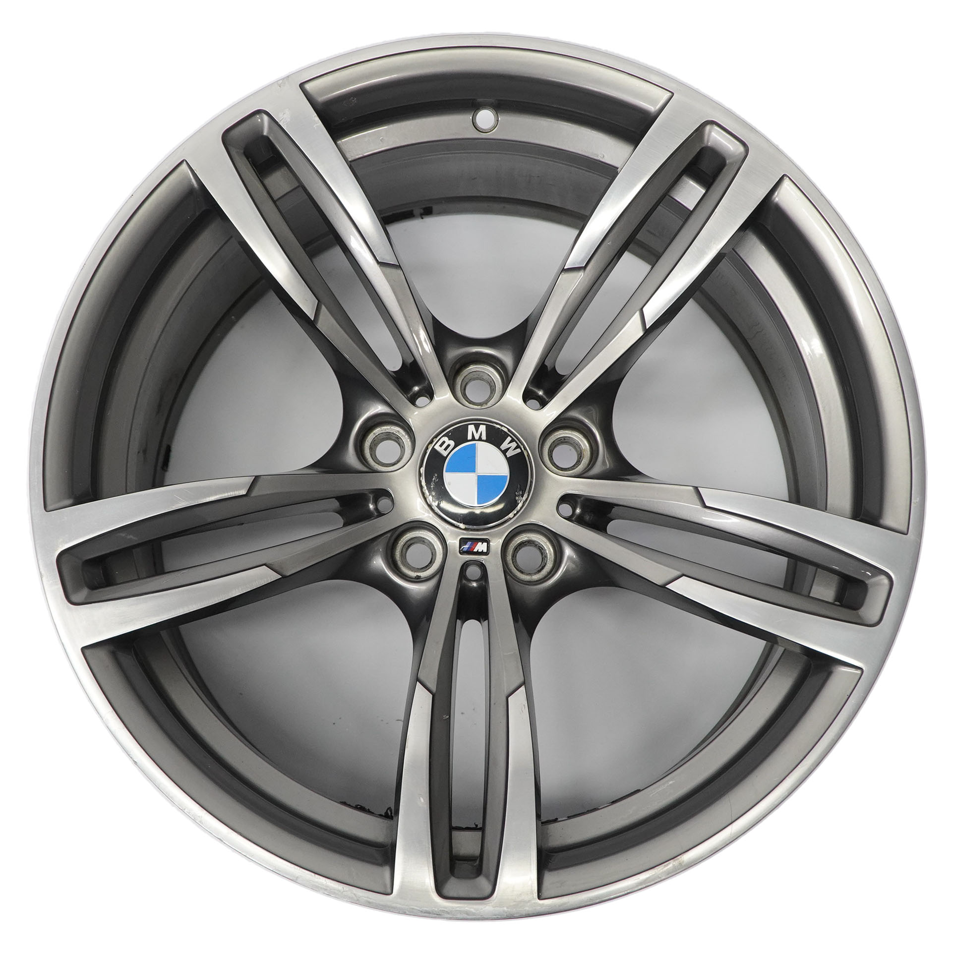 BMW F80 M3 F82 M4 Hinten Eisen Grau Felge M Doppelspeiche 437M 19" 10J