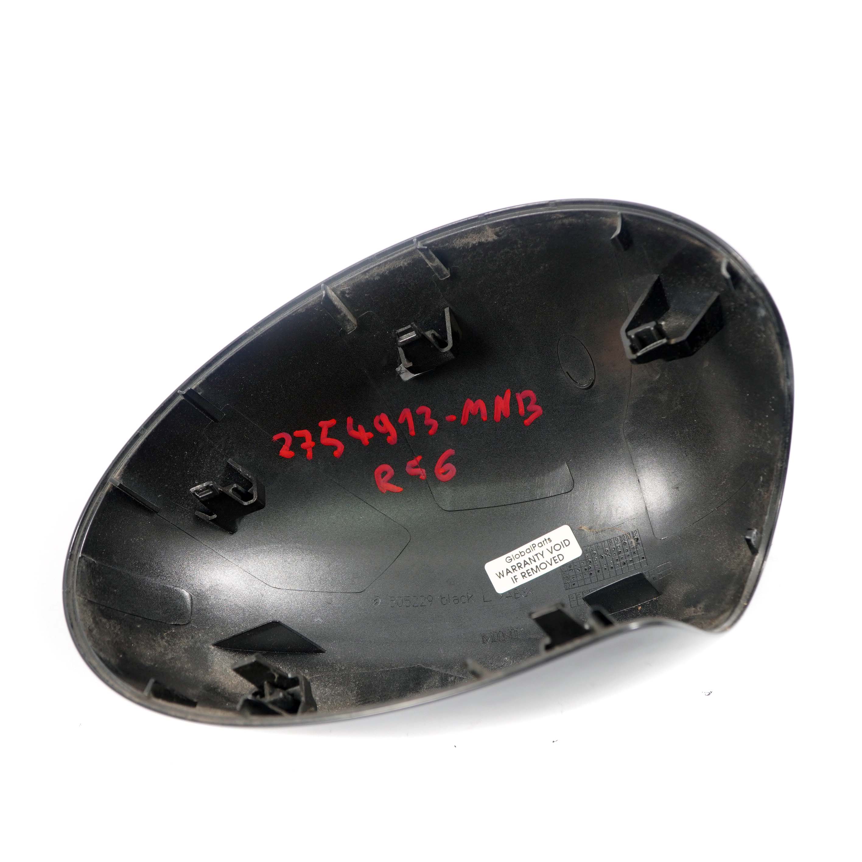 Mini Cooper R55 R56 Cover Cap Casing Left Wing Mirror N/S Midnight Black