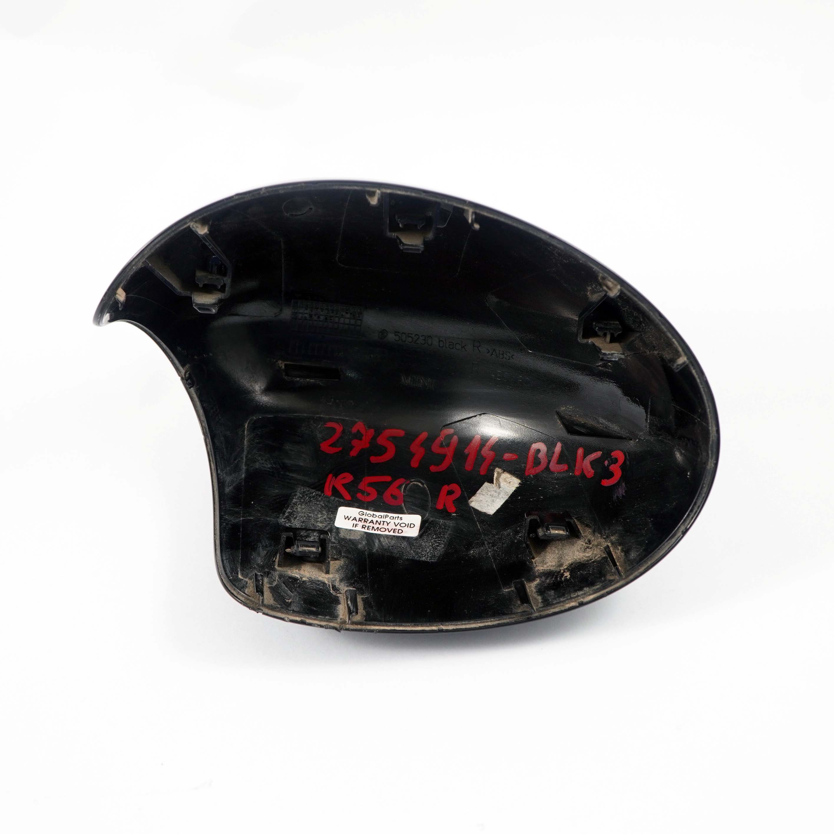 Wing Mirror Cover Mini R55 R56 R57 3 Cap Casing Housing Right O/S Black