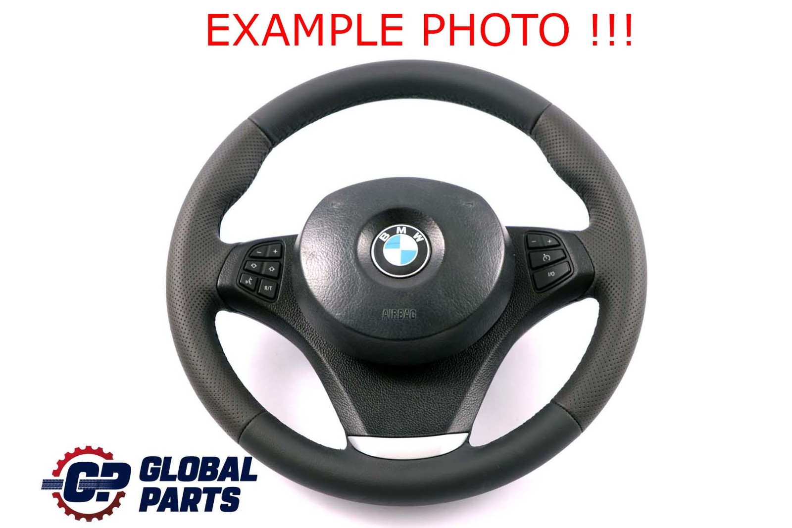 BMW X3 E83 LCI NEW Black Leather Sport Steering Wheel Black Threads 3448457