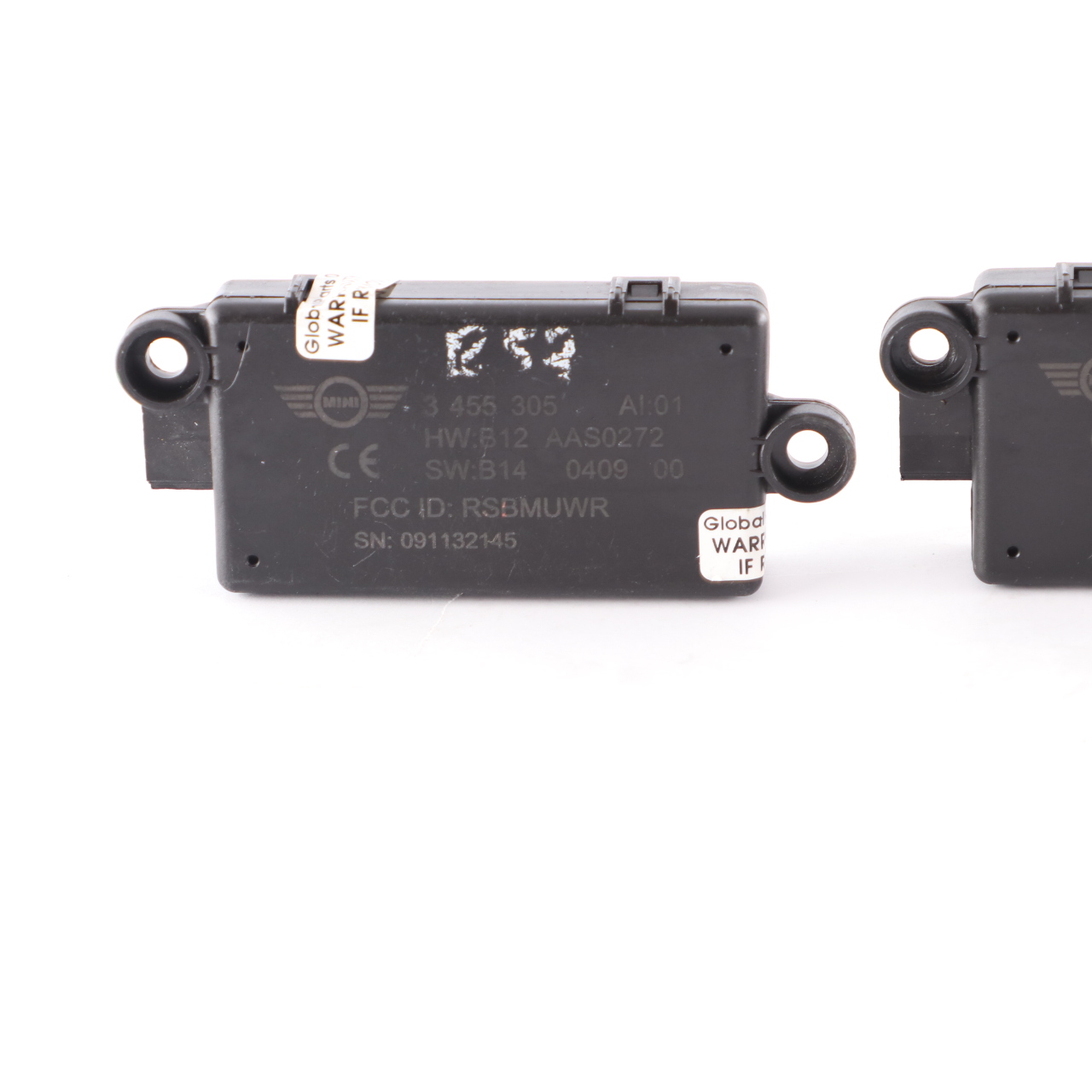 2 x Mini R57 R58 R59 DWA Tür alarm anlage Modul Steuergerät Satz 3455305