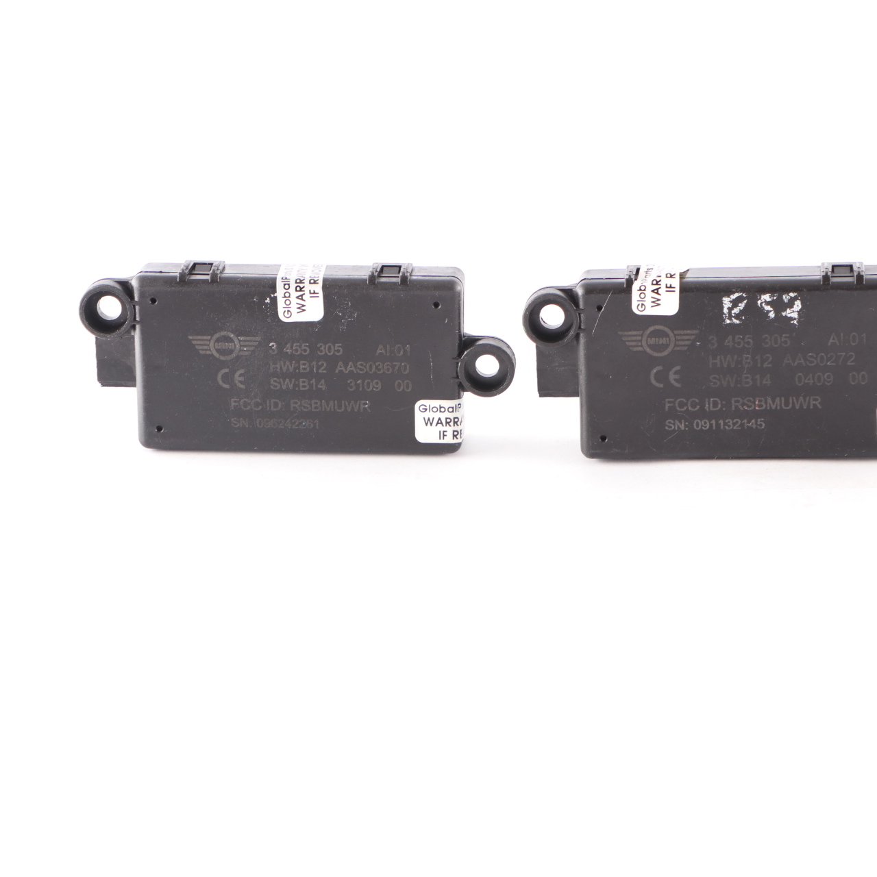 3 x Mini R57 R58 R59 DWA Tür alarm anlage Modul Steuergerät Satz 3455305