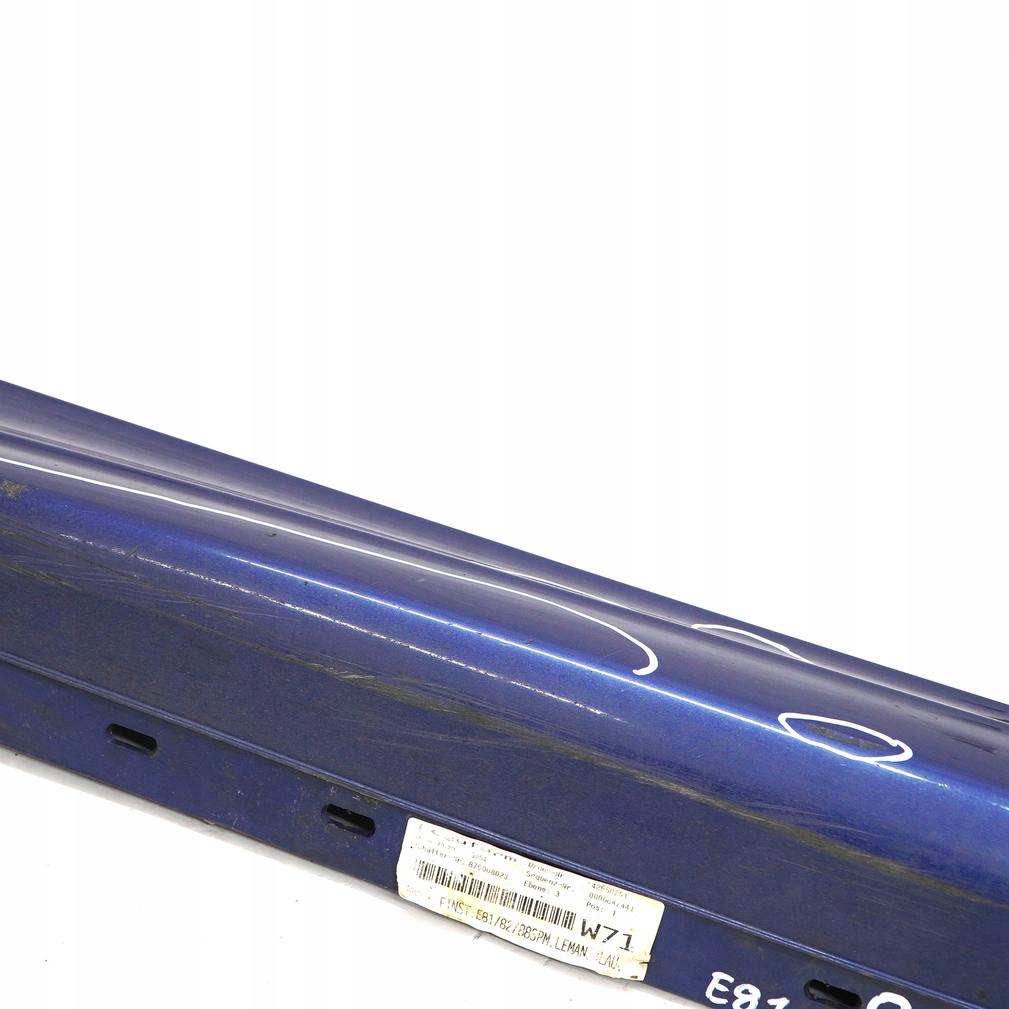 BMW 1 E81 E82 E88 5 M Sport Sill Strip Side Skirt Left N/S Le Mans Blue - 381