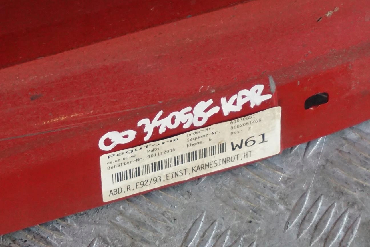 BMW 3 E92 E93 LCI Sill Strip Side Skirt Right O/S Vermilionrot Vermilion Red