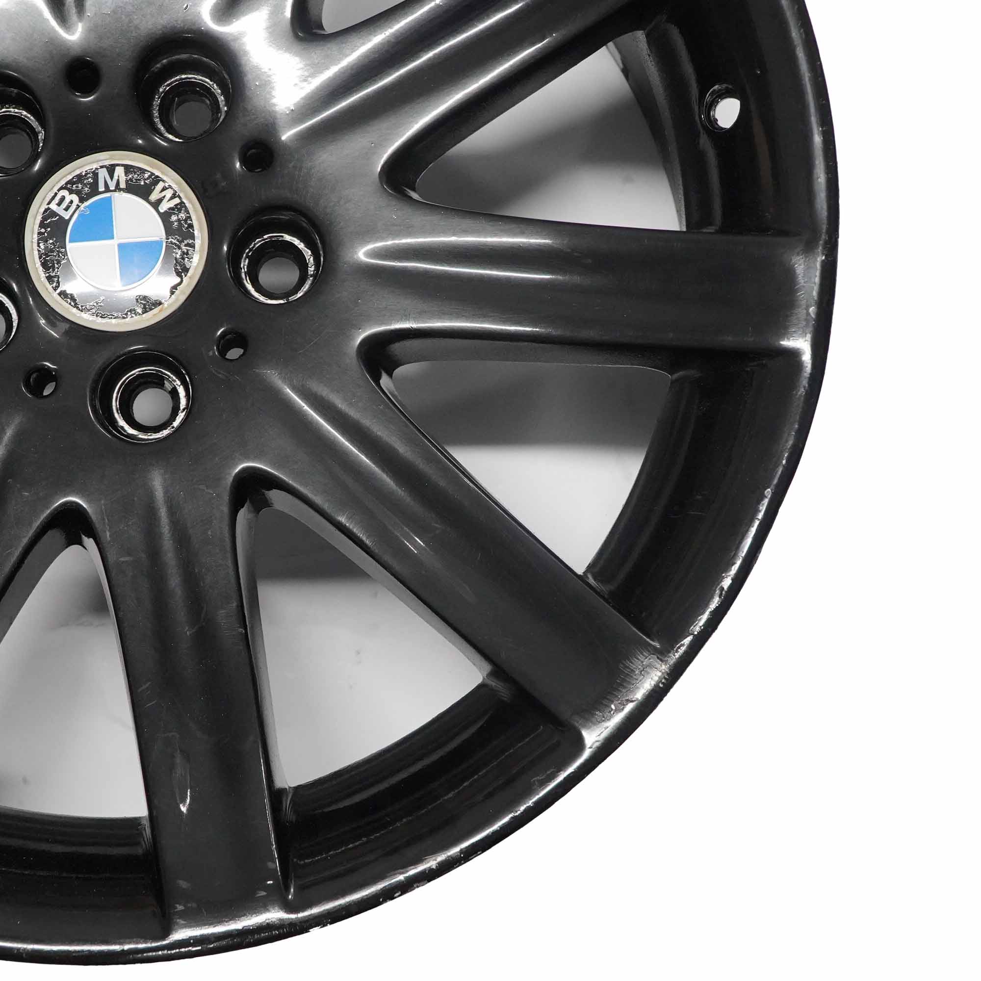 BMW E65 Vorne Felge Alufelge 19" Schwarz Rad Sternspeiche 95 ET:24 9J 6753241