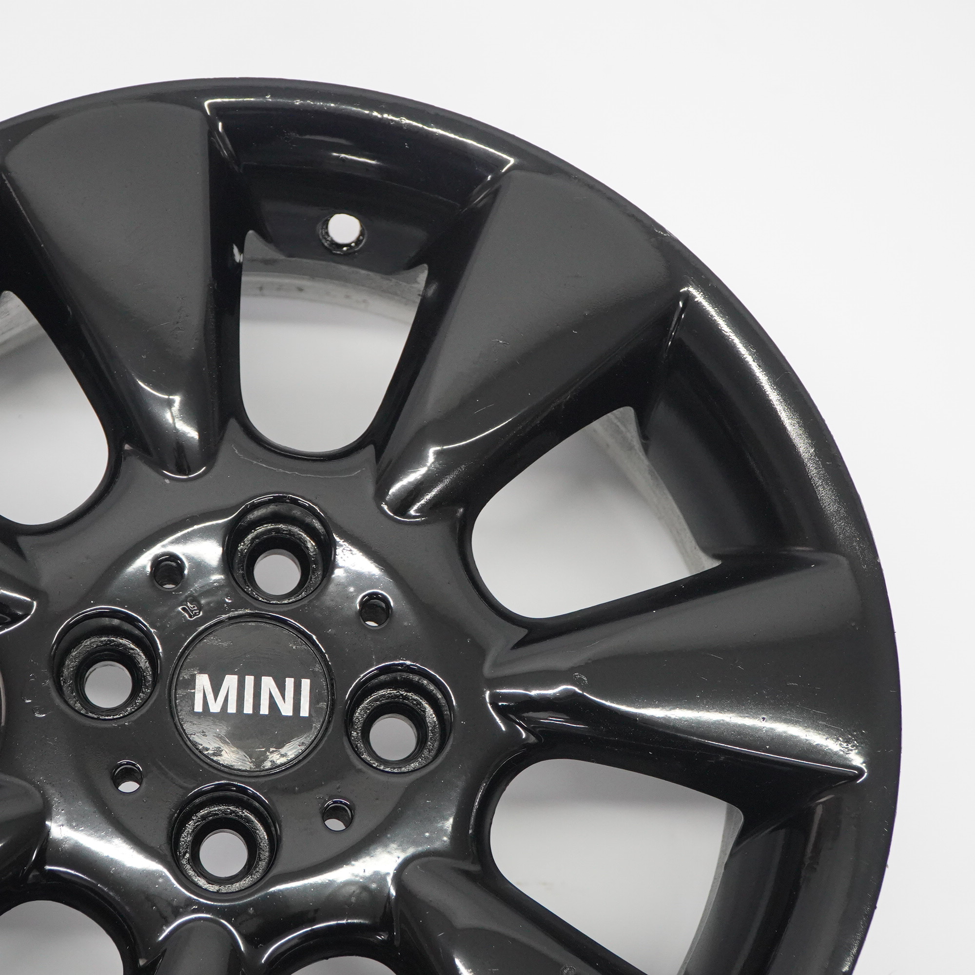 Mini Cooper R50 Schwarz Alufelge Felge 16" 6,5J ET:48 Rad 7 Fin Spoke 92 6763297