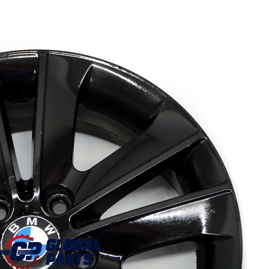 BMW E81 E82 E87 E88 Schwarz Alu Felge Alufelge 17" V-Speiche 141 ET:47 7J