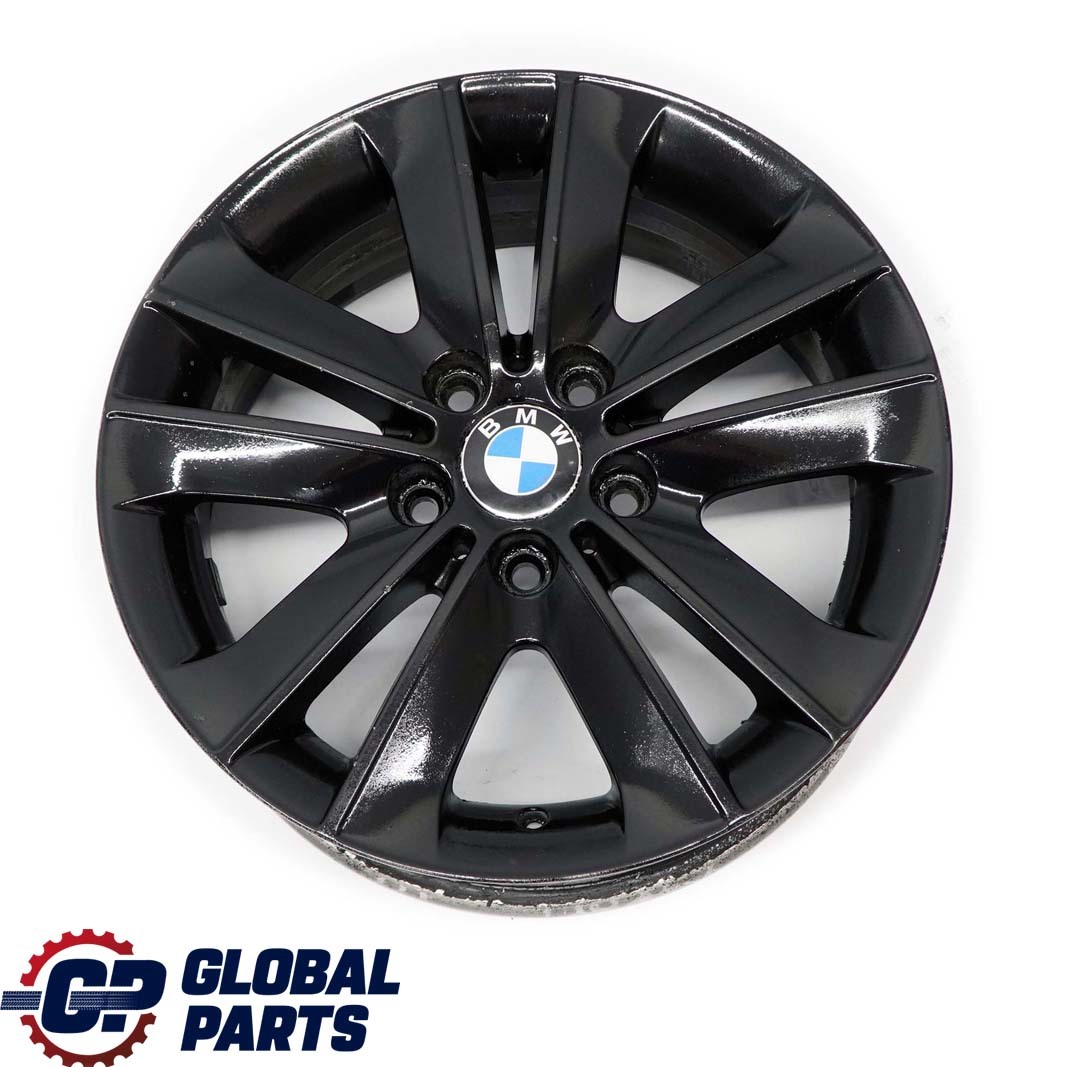 BMW E81 E82 E87 E88 Schwarz Alu Felge Alufelge 17" V-Speiche 141 ET:47 7J