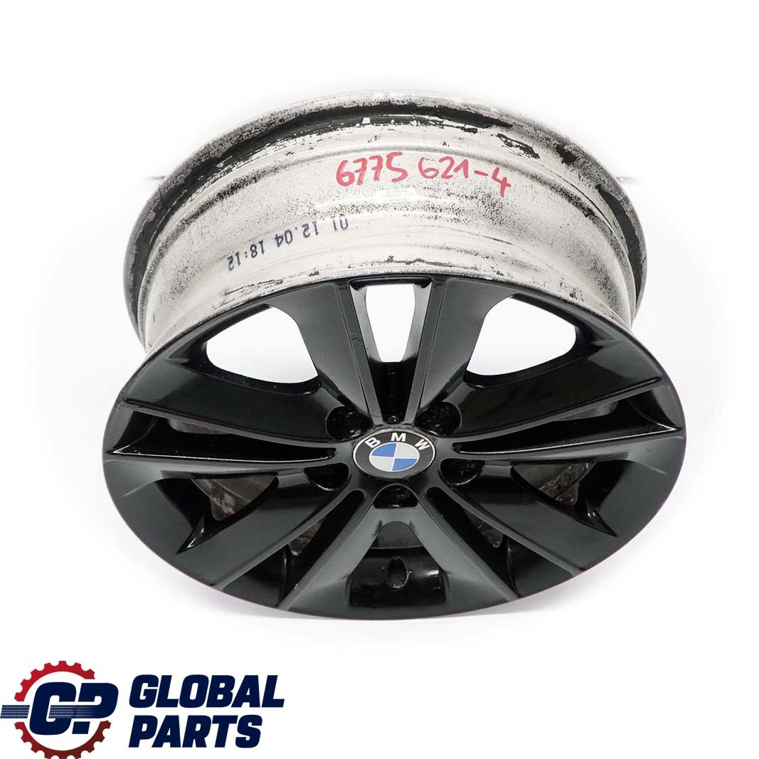 BMW E81 E82 E87 E88 Schwarz Alu Felge Alufelge 17" V-Speiche 141 ET:47 7J