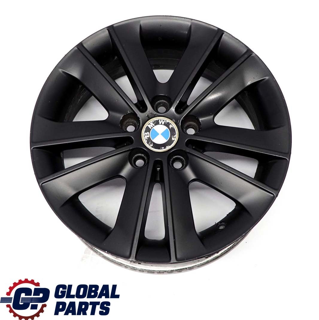 BMW E81 E82 E87 E88 Schwarz Alu Felge Alufelge 17" V-Speiche 141 7J ET:47