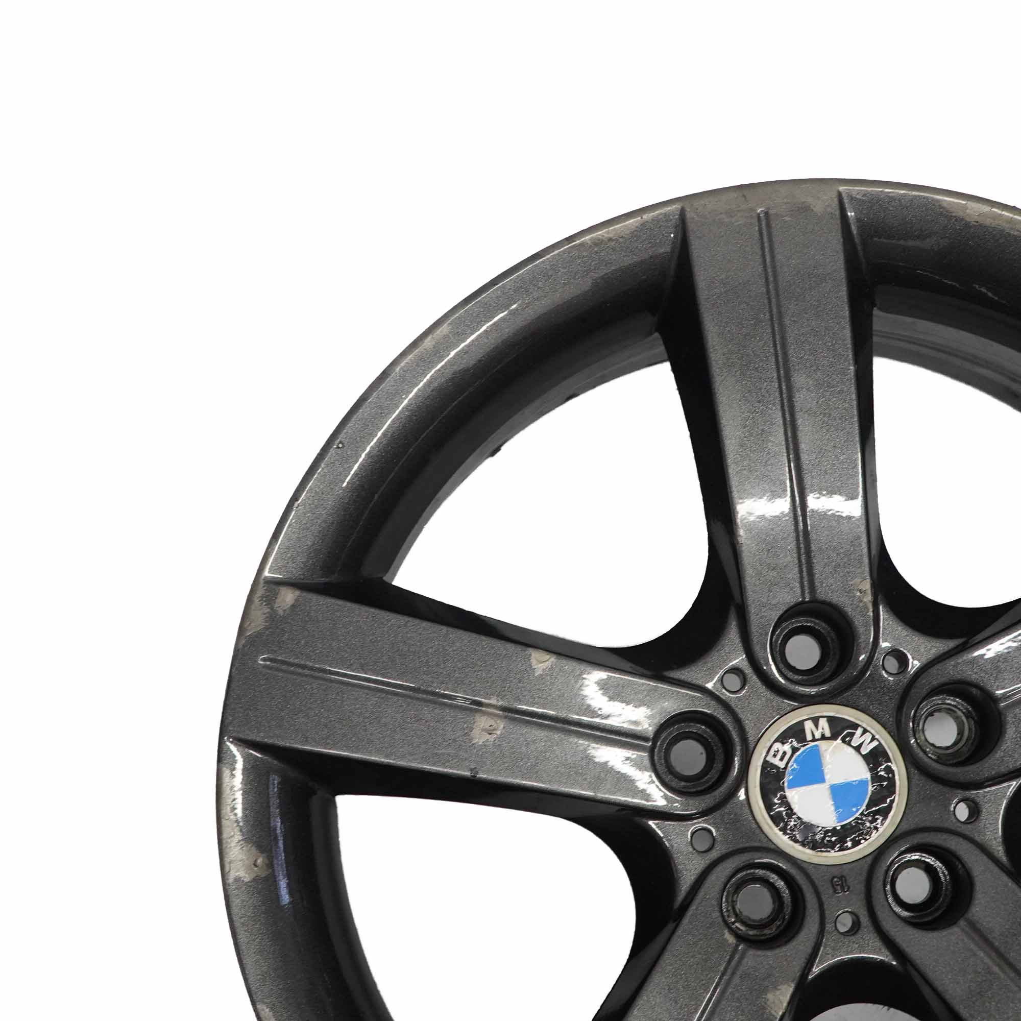 BMW E90 E91 E92 Schwarz Leichtmetallfelge 19" 8J ET:37 Sternspeiche 199 6786889