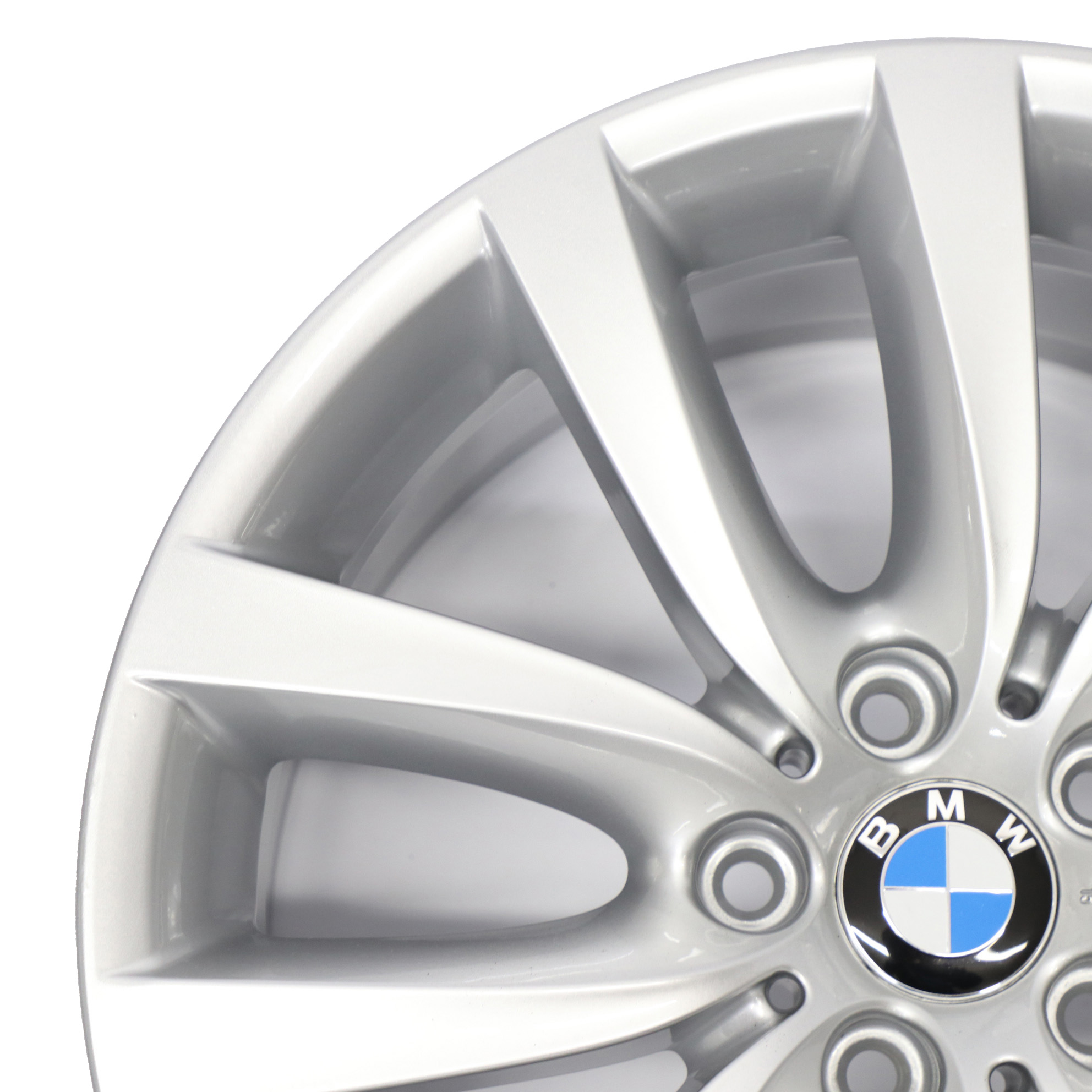 BMW F10 F13 Hinten Silberne Leicht metall felge 19" 9J ET:44 V Speiche 6790179