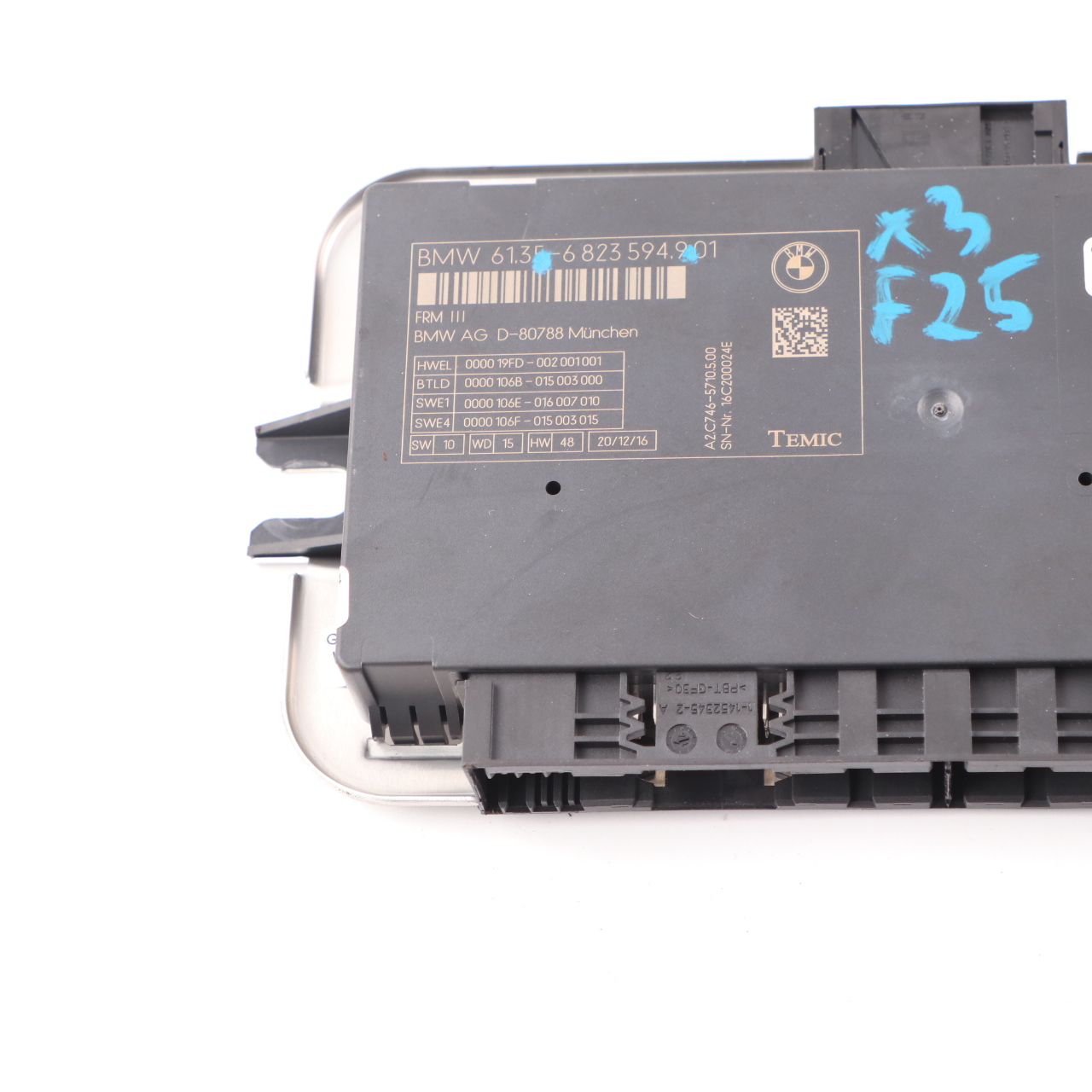 BMW X3 F25 Fußraumlicht-Steuergerät Modul ECU FRM III TEMIC 6823594