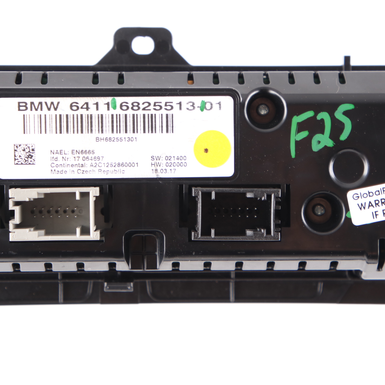 BMW X3 F25 Klimatisierung A/C Schalttafel Klimasteuerung Hochglanz 6825513